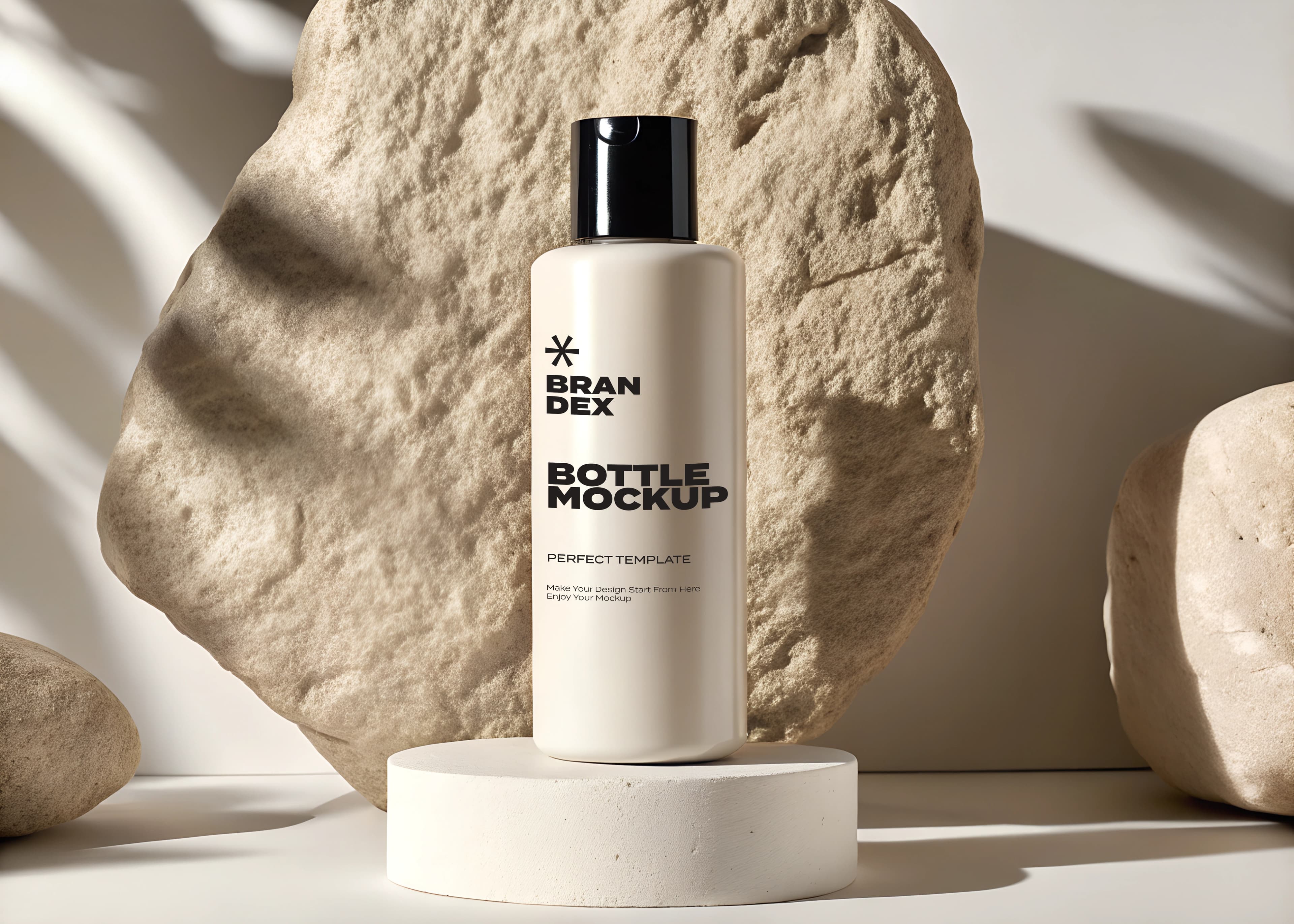 Minimalist cream mockup