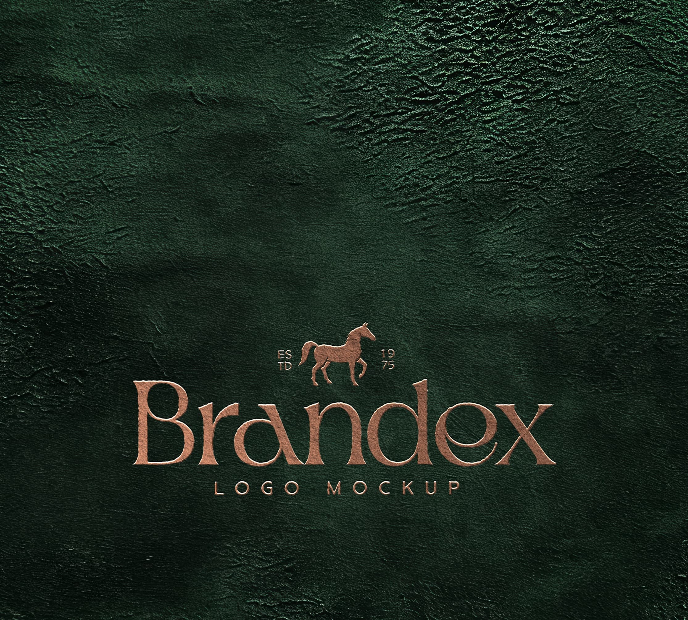 Embossed leather logo mockup