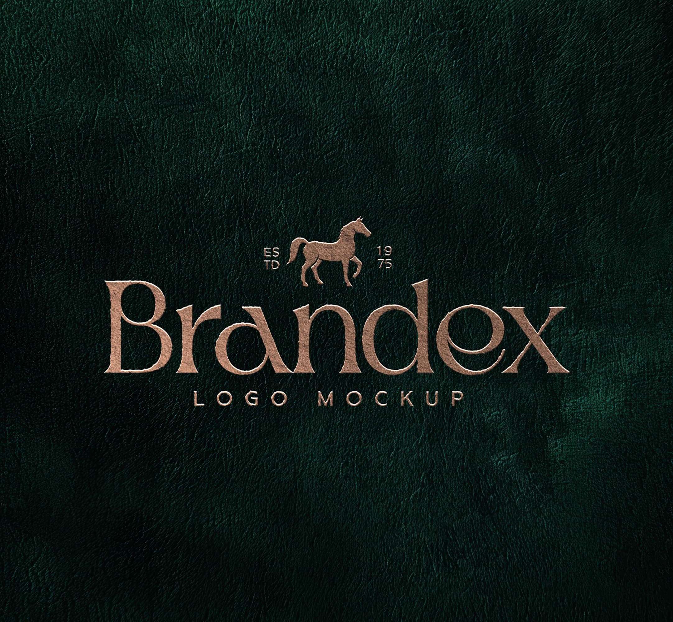 Luxury embossed logo mockup