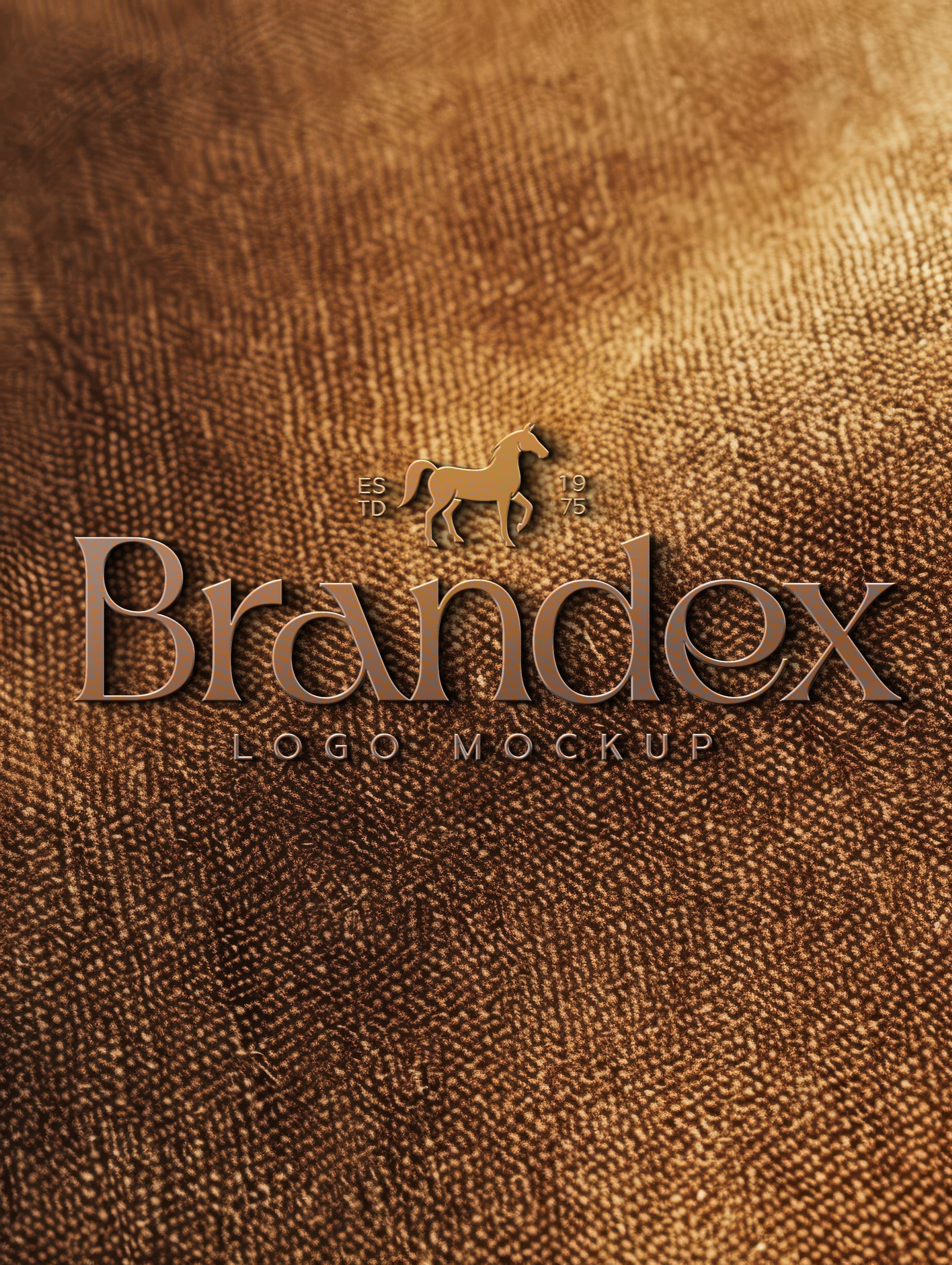 Textured fabric logo mockup