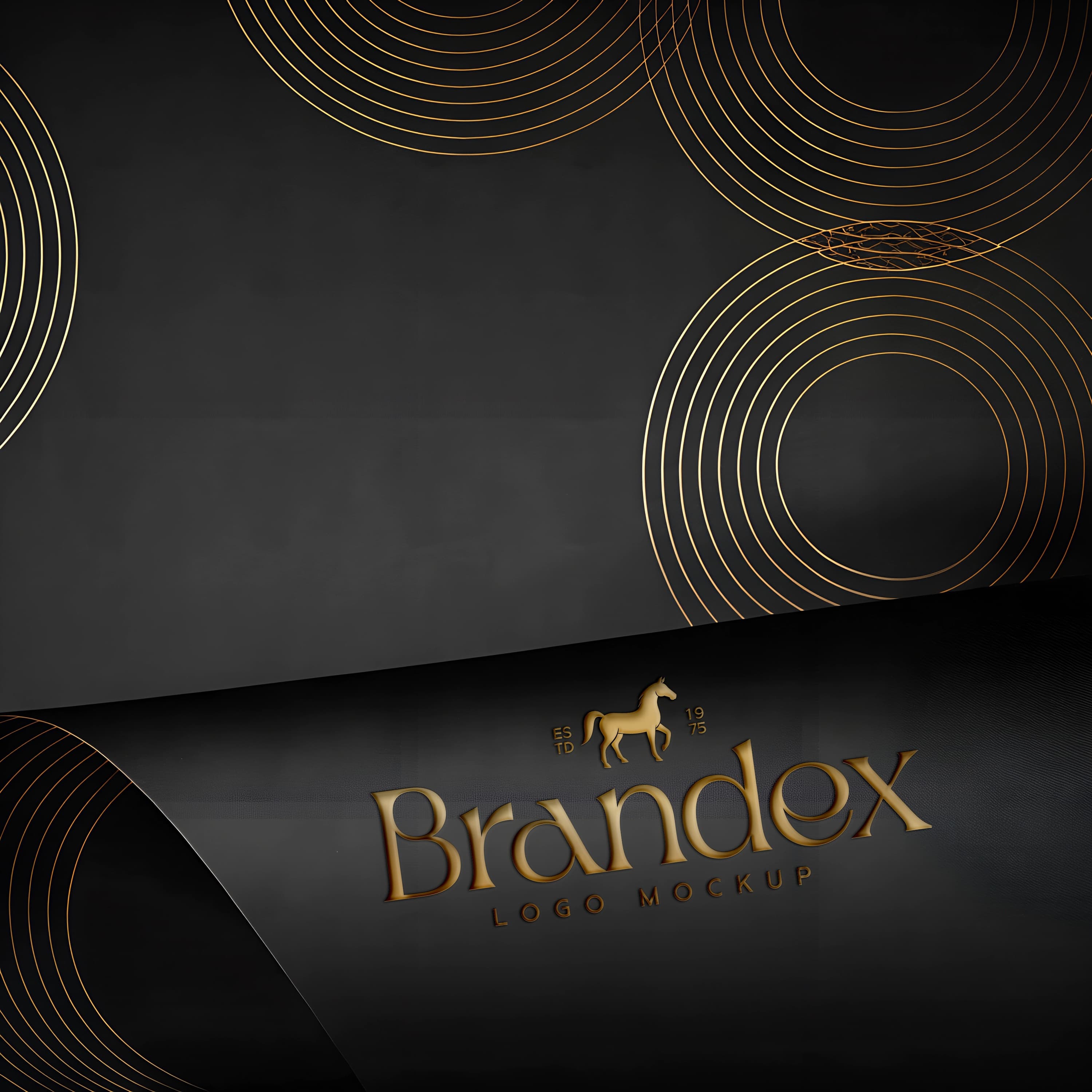 Elegant dark logo mockup