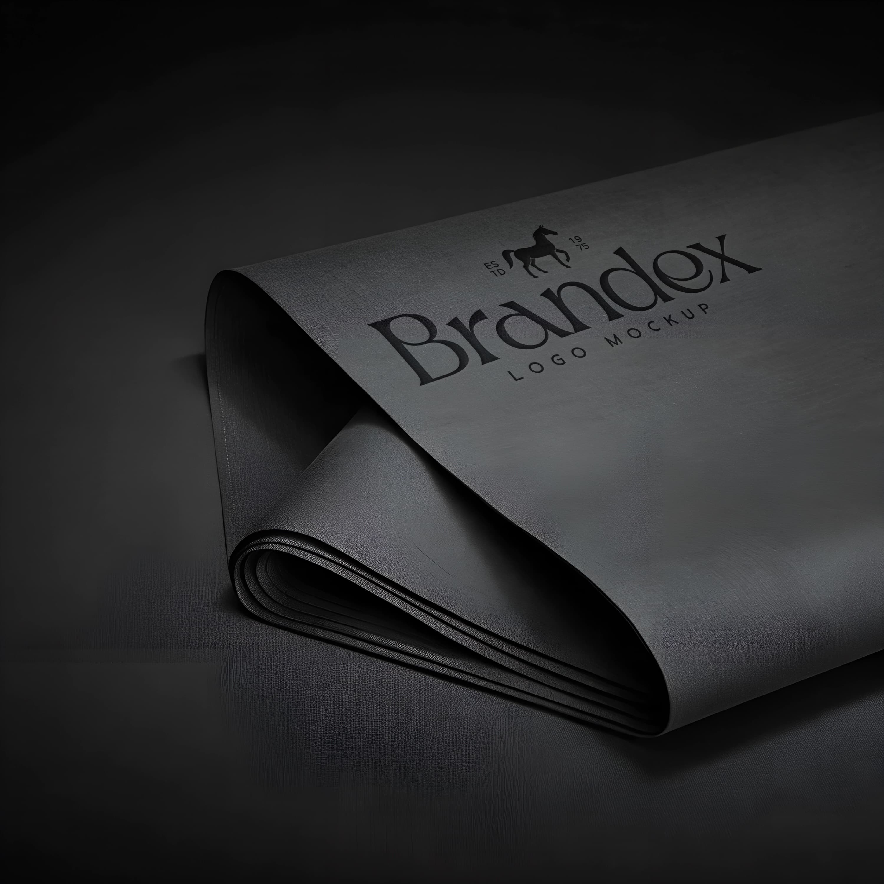 Dark matte business card mockup