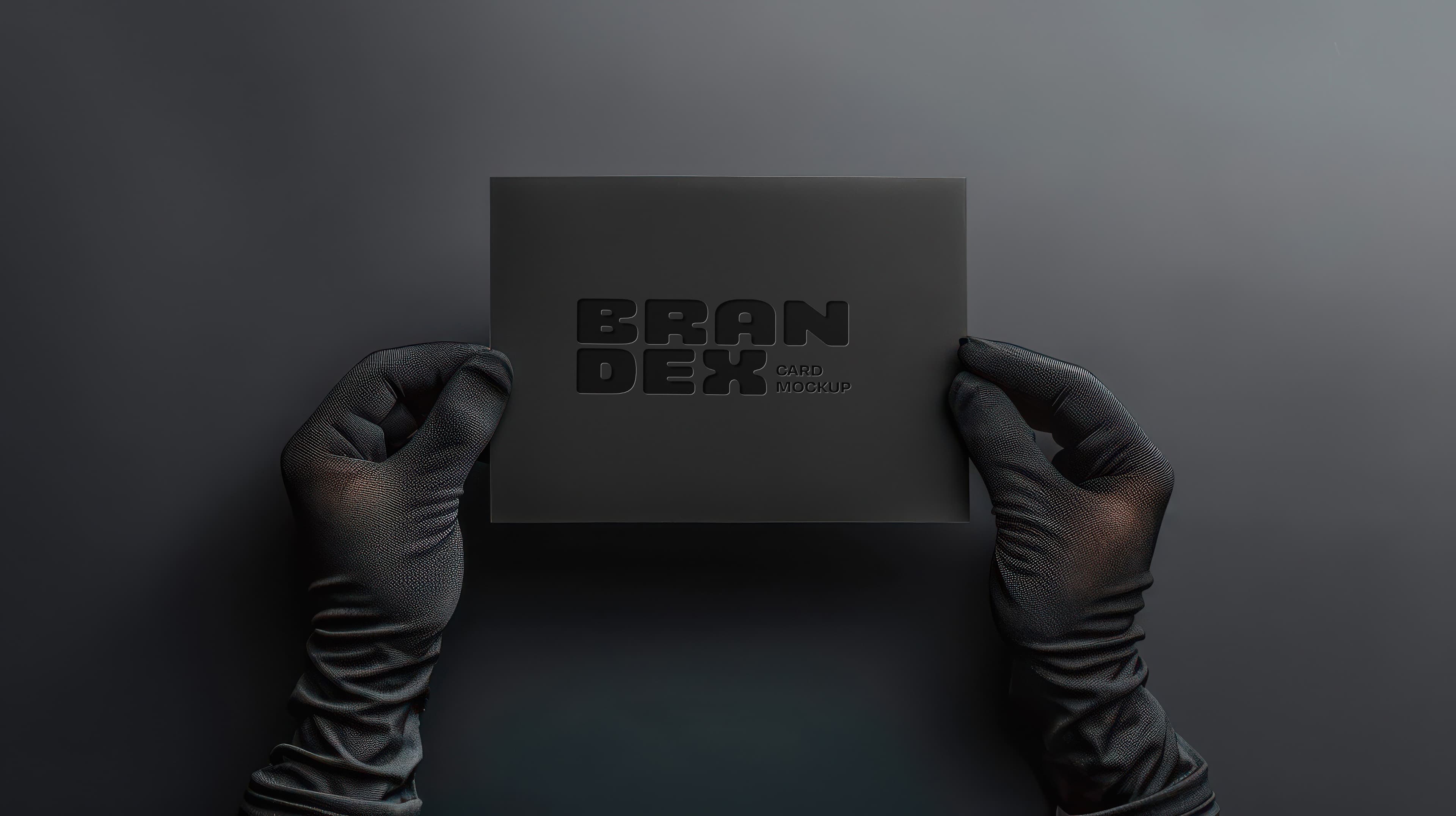 Dark matte card mockup