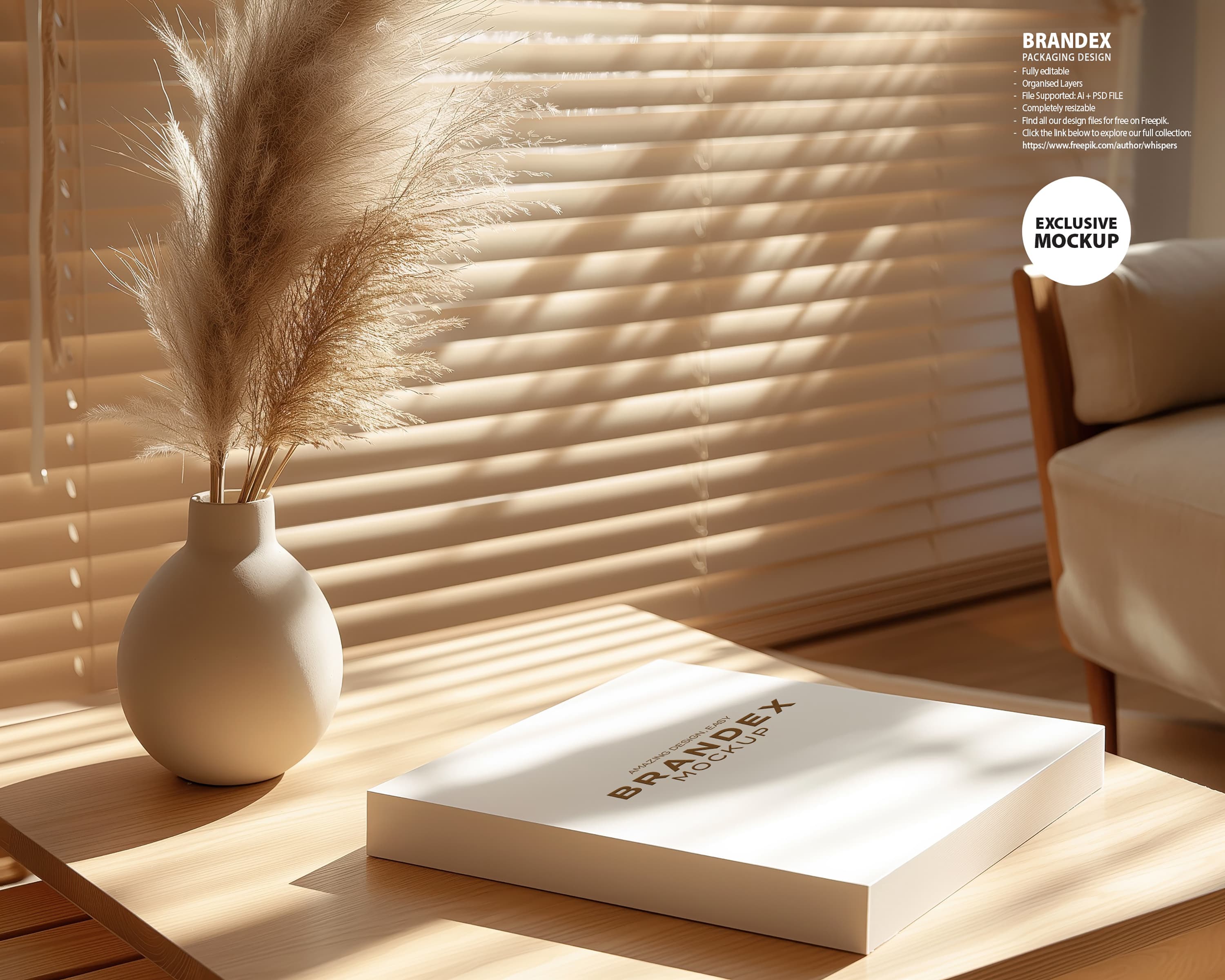 Sunlit square mockup