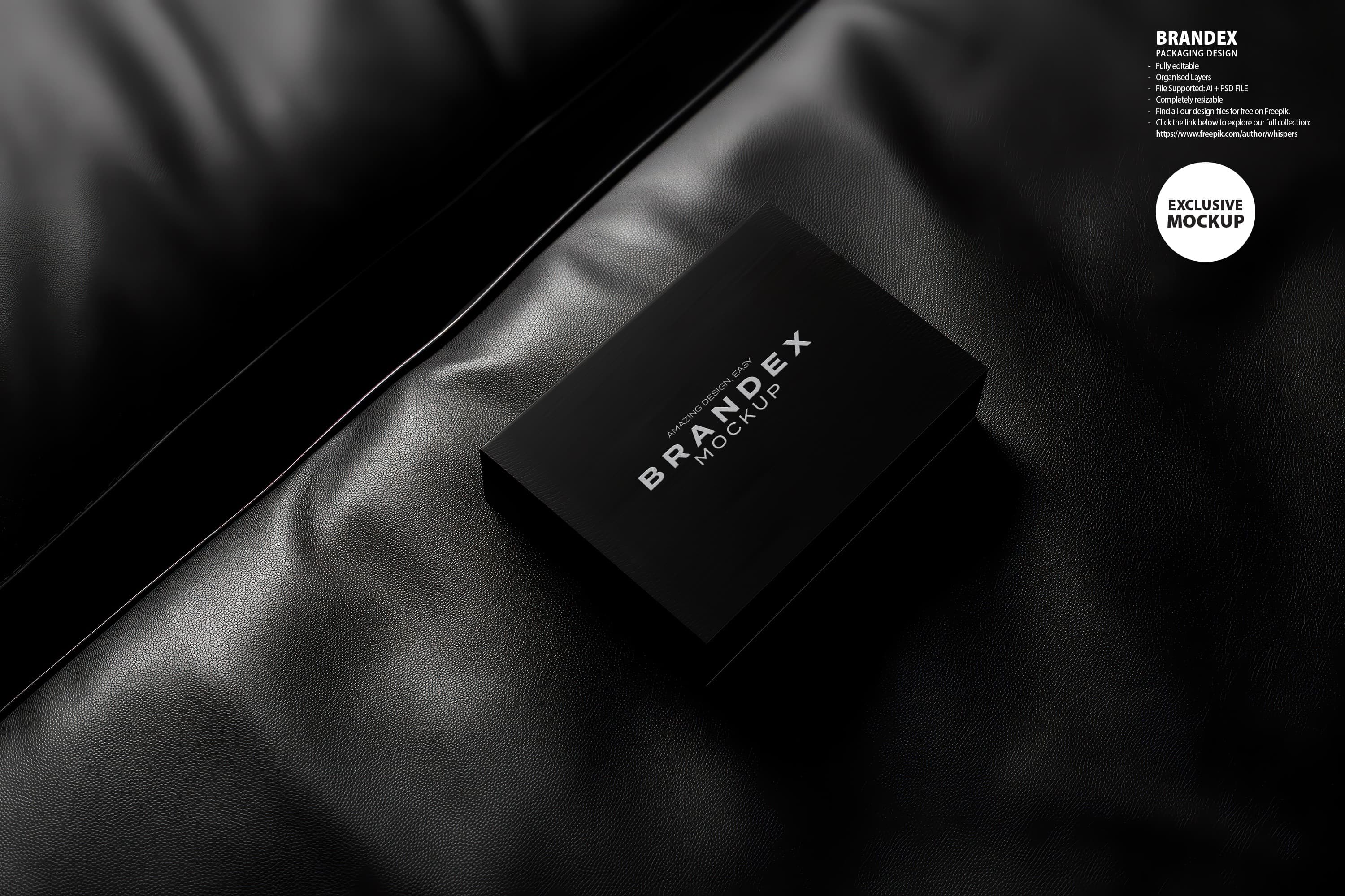 Luxury black gift mockup