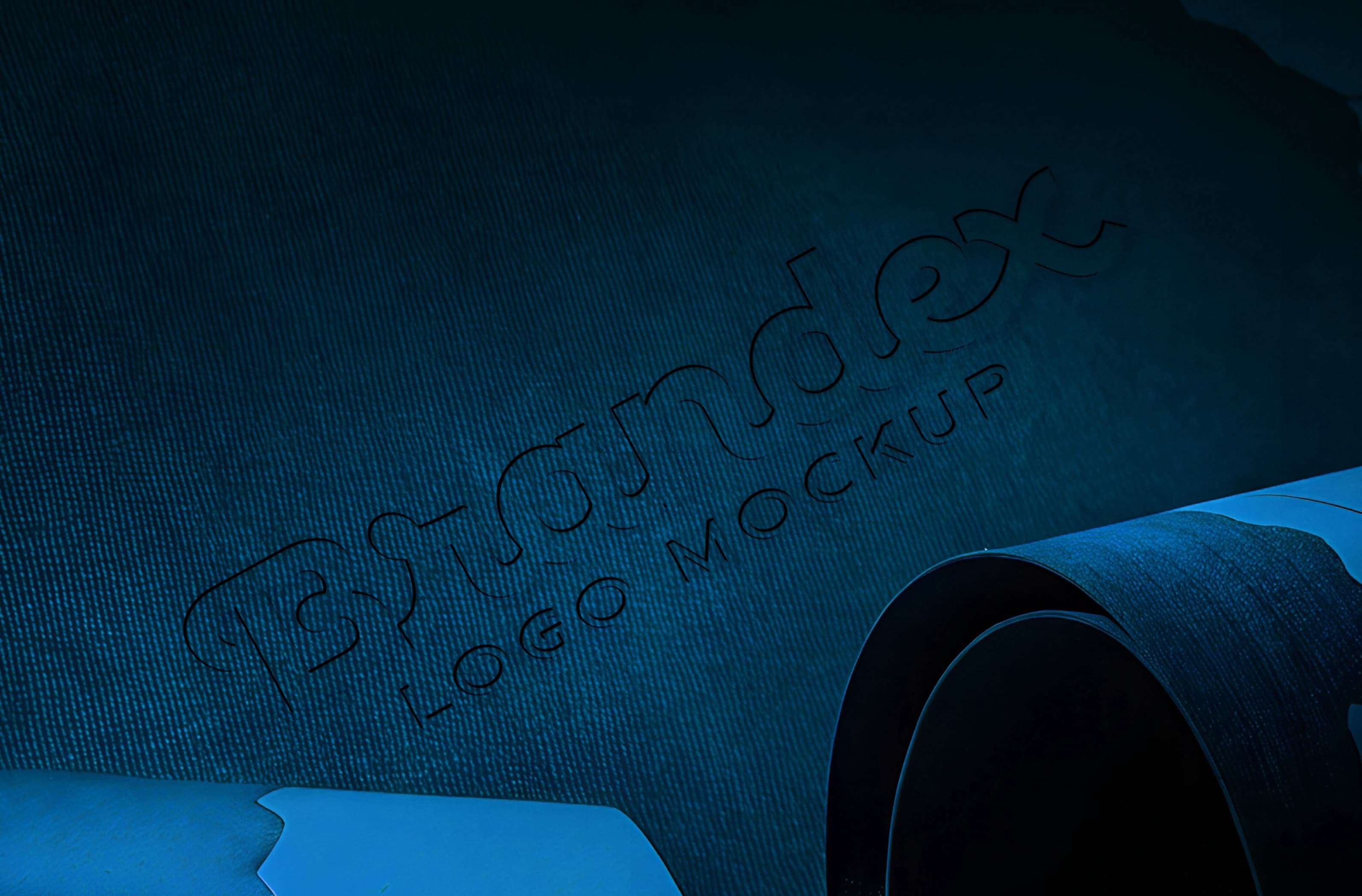 Dark textured paper logo mockup