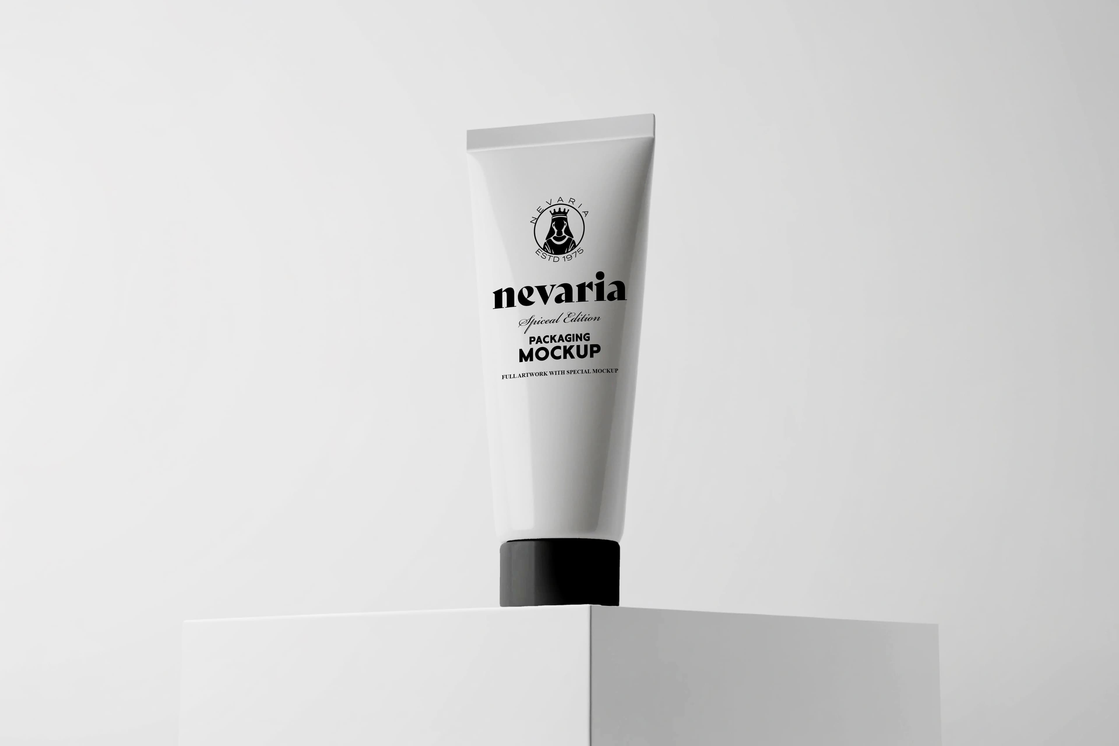 Minimalist standing tube mockup