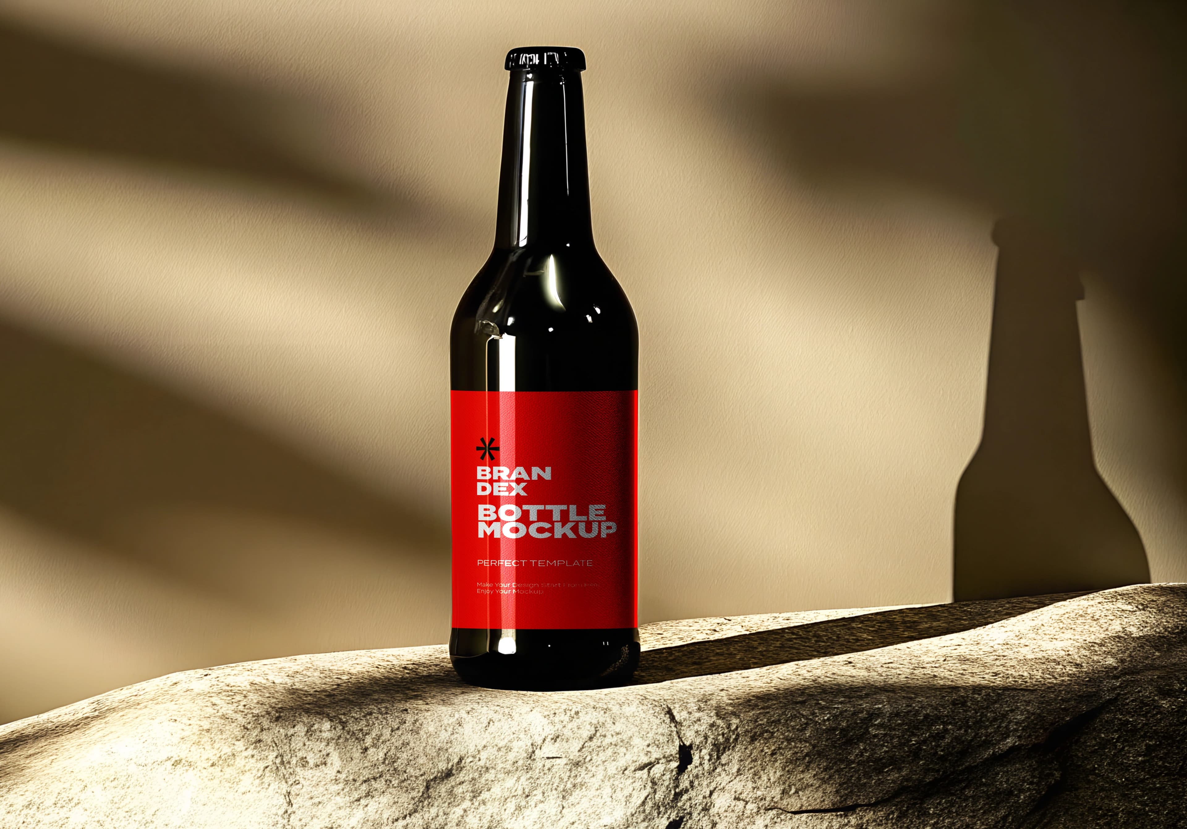 Dark amber beer mockup