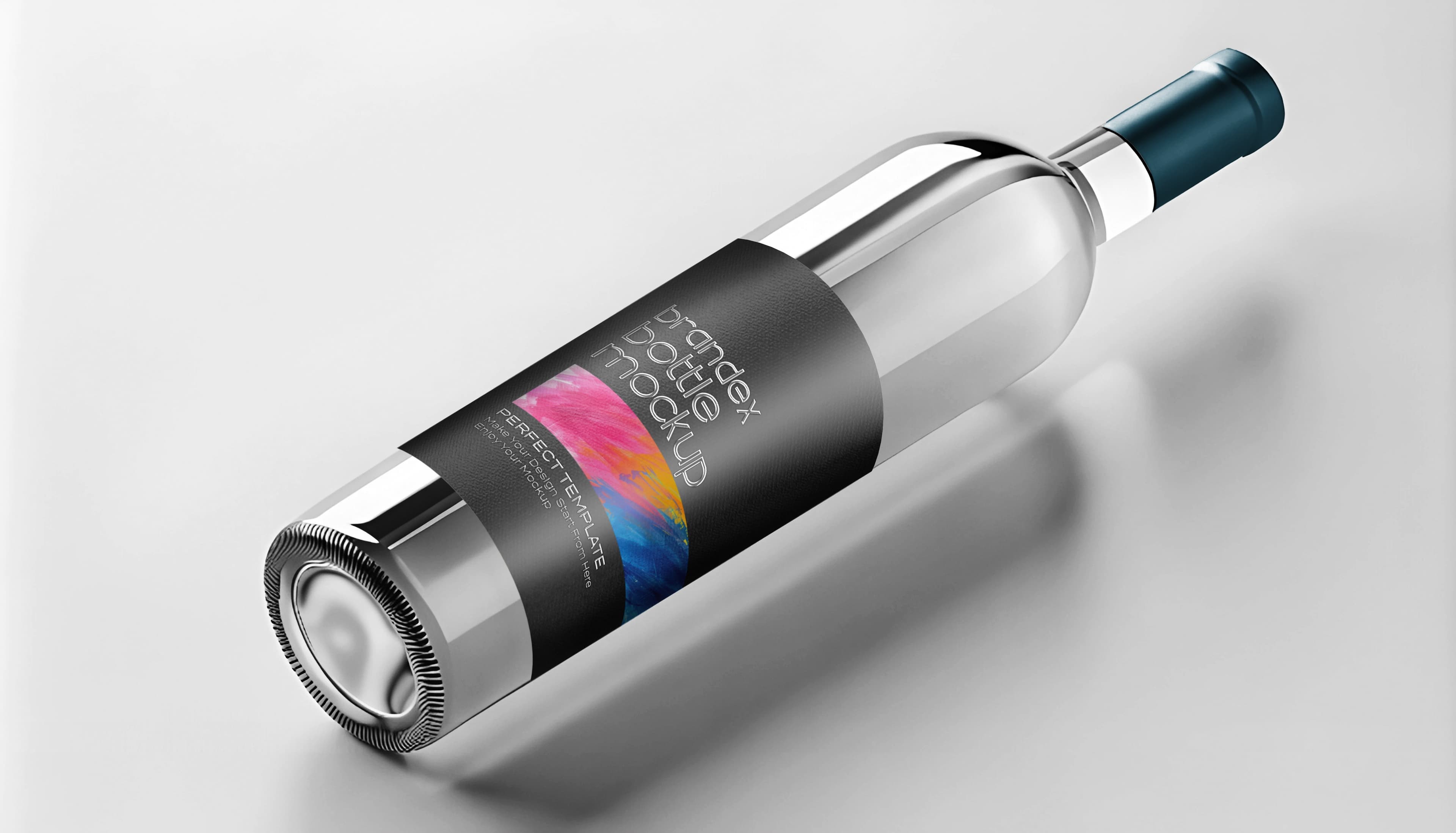 Glossy wine mockup