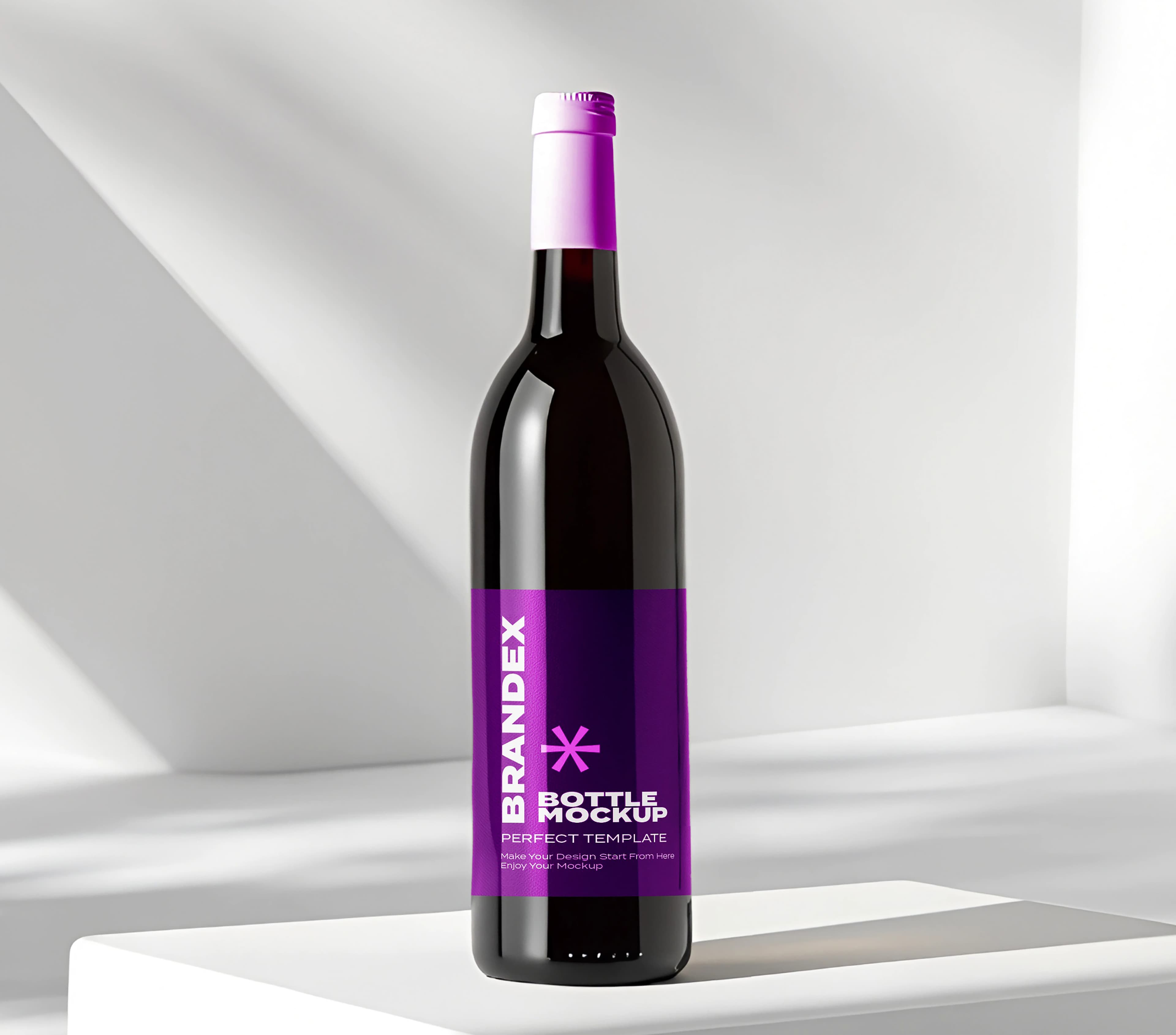 Elegant wine mockup