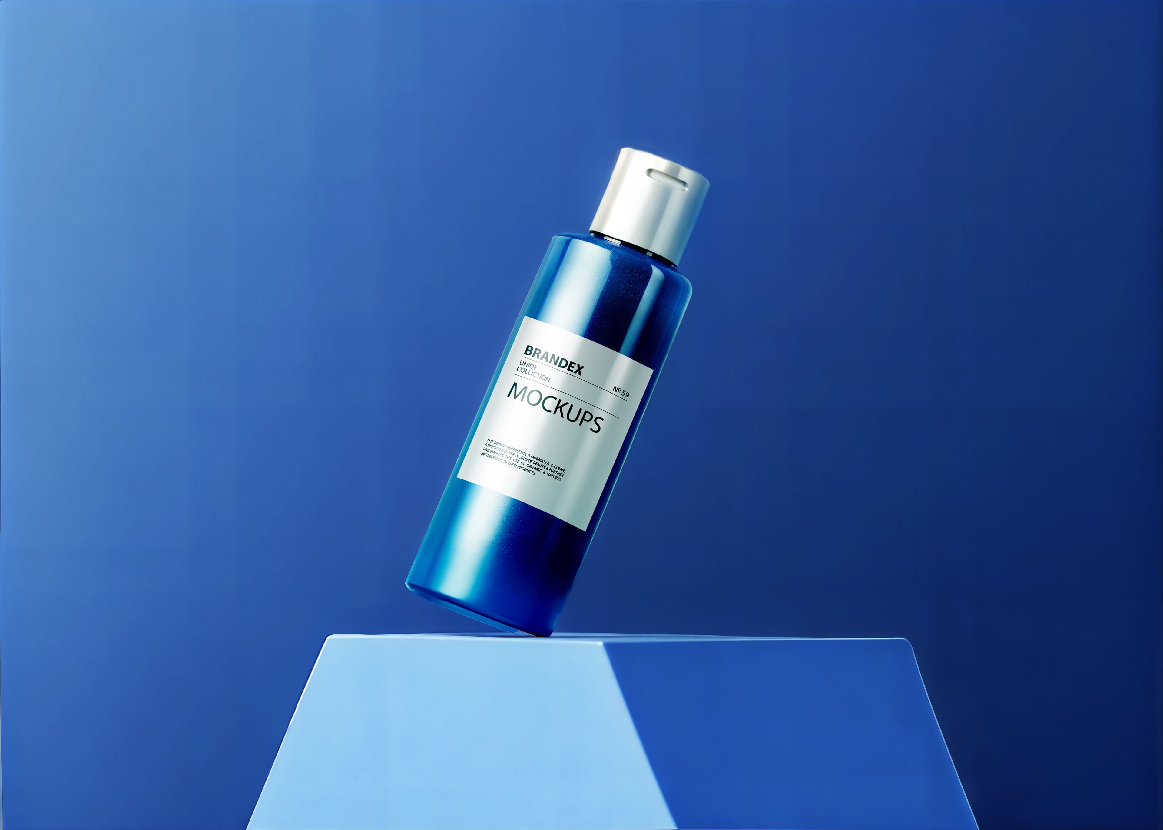 Blue cosmetic mockup