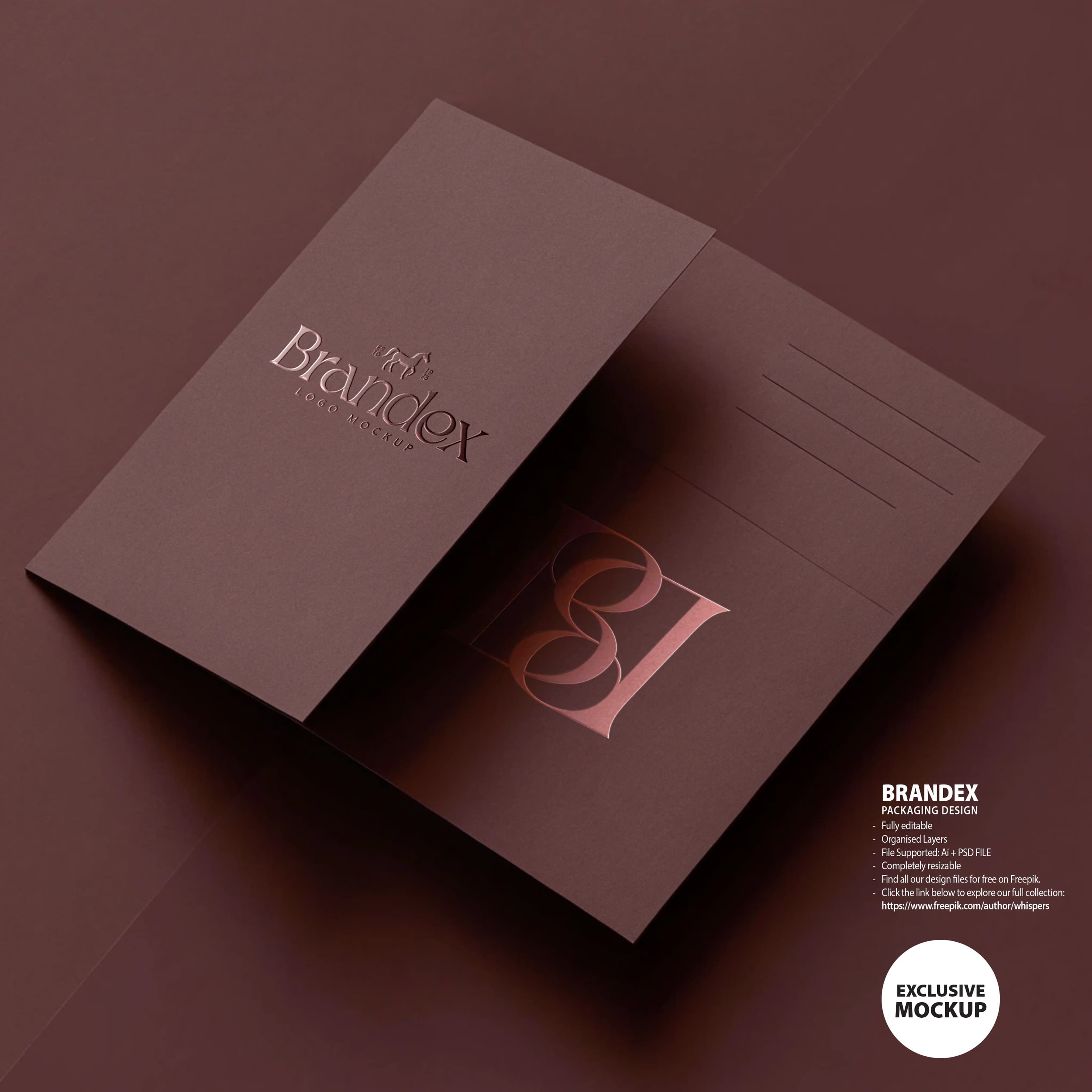 Elegant maroon letterhead mockup
