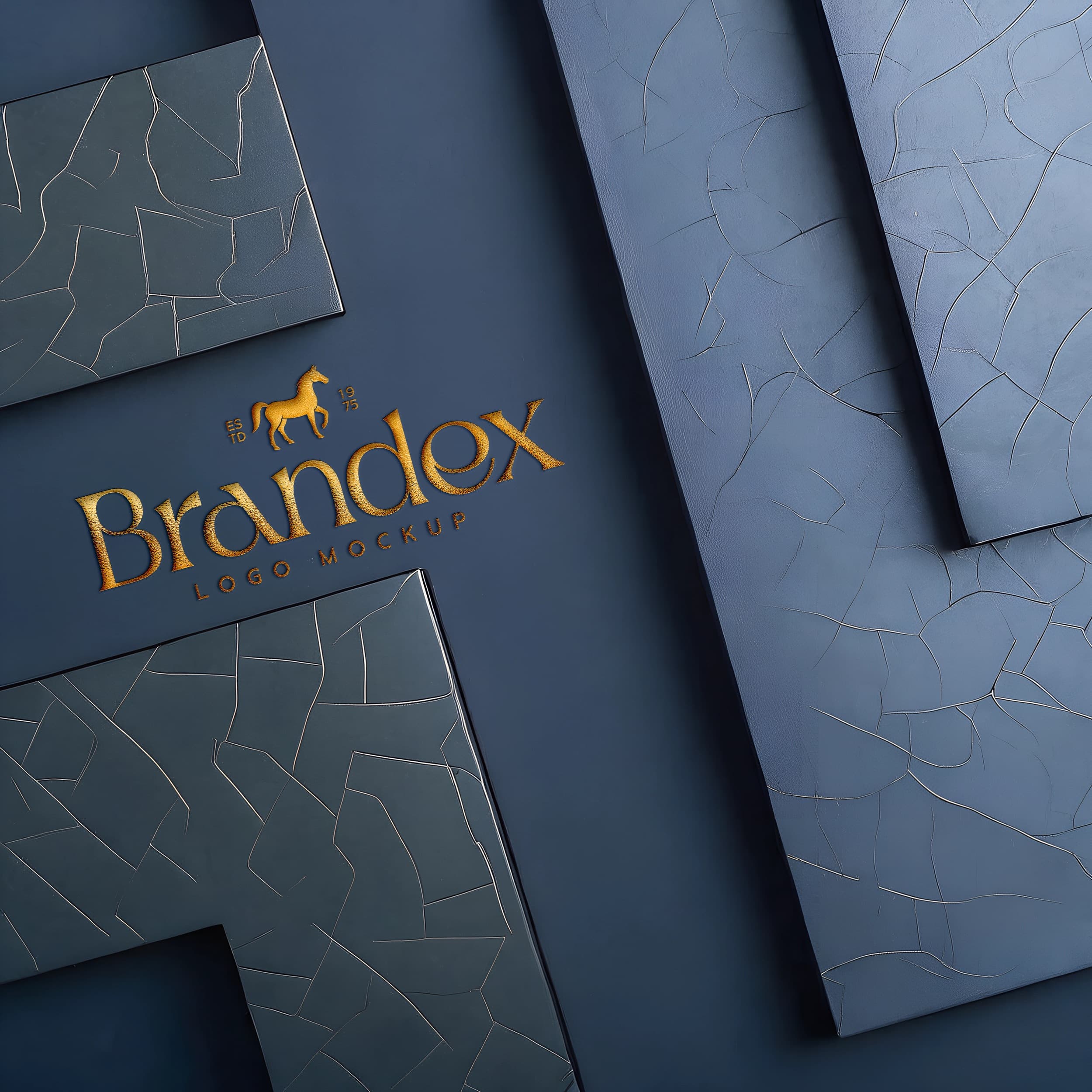 Luxury embossed logo mockup