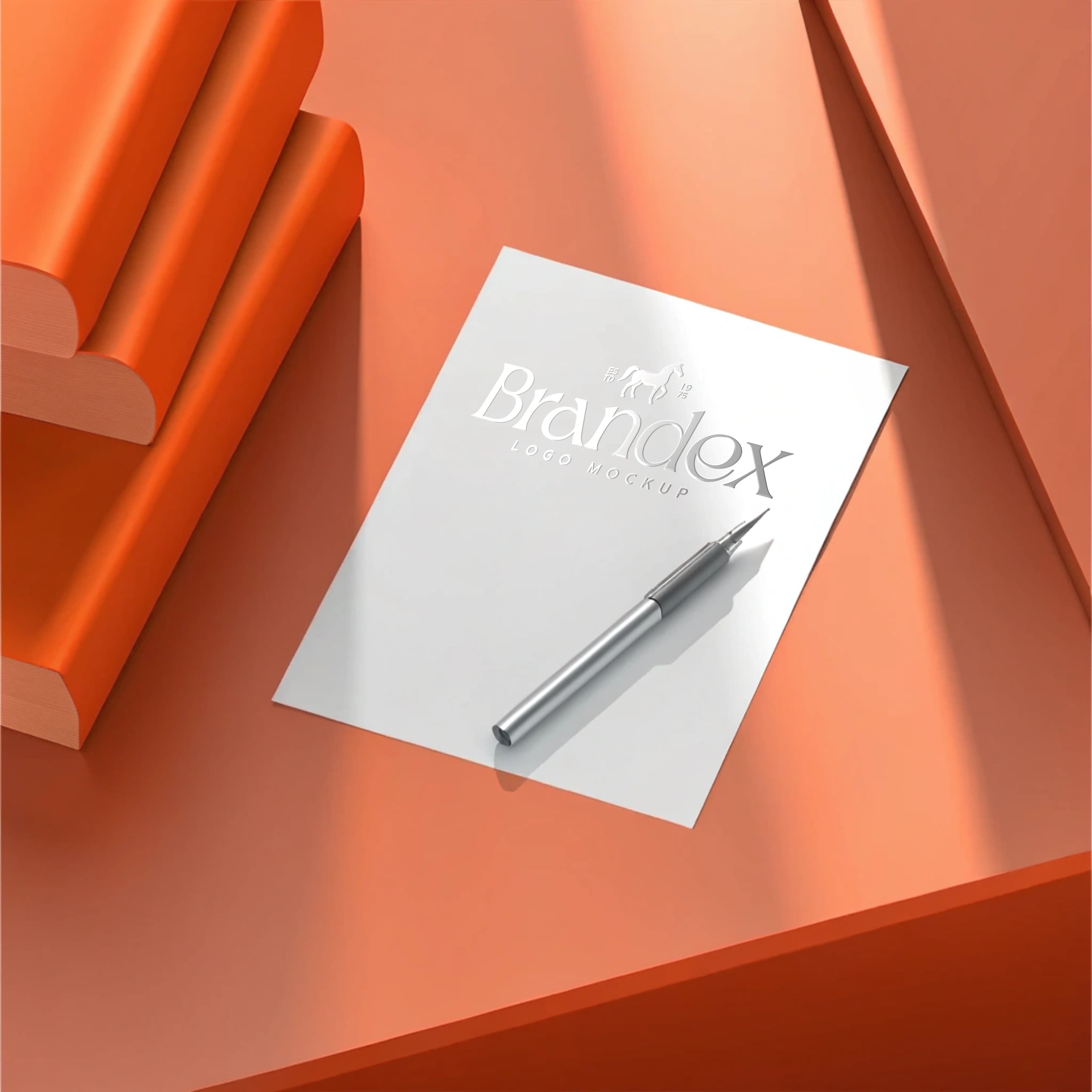 Elegant letterhead and pen mockup