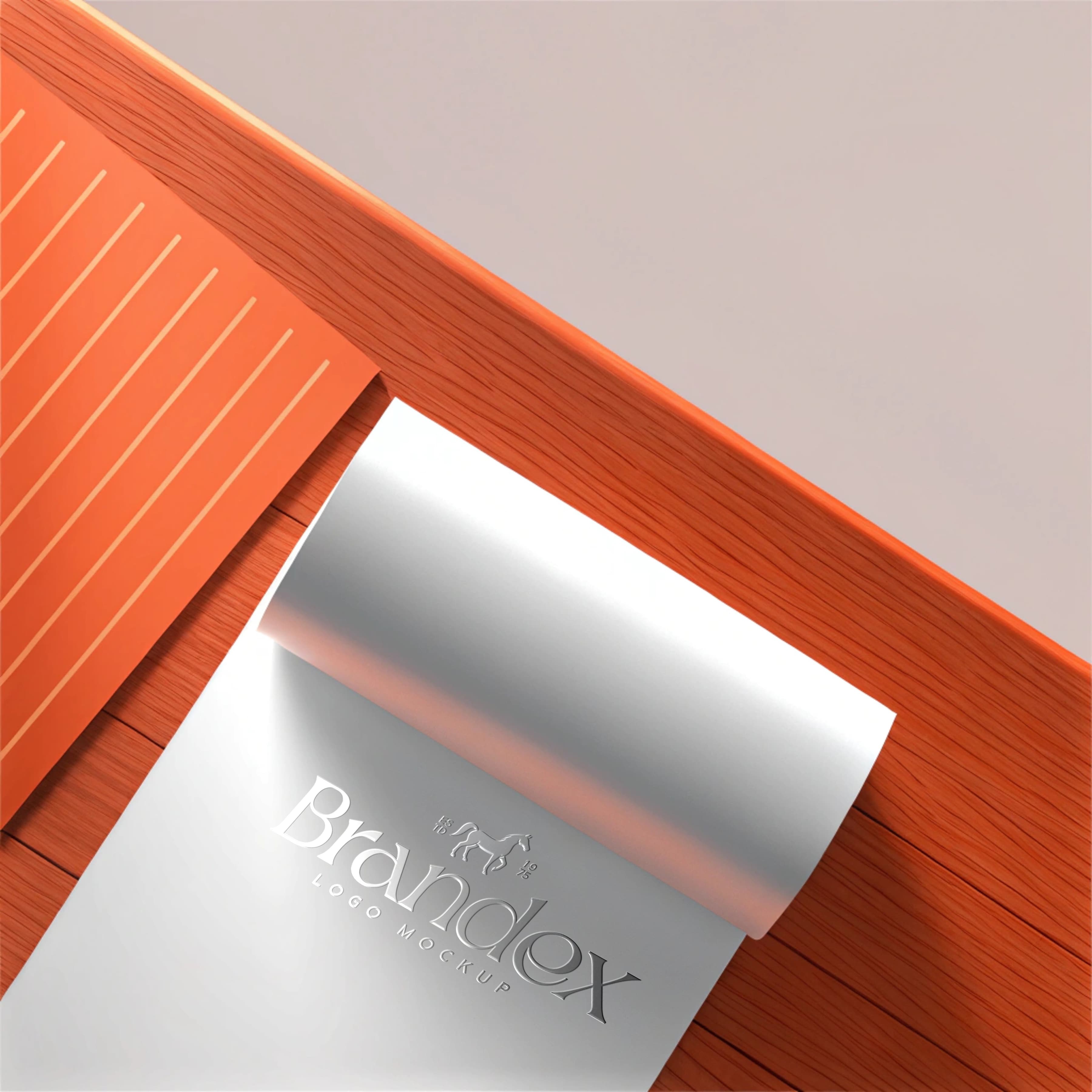 Elegant paper logo mockup