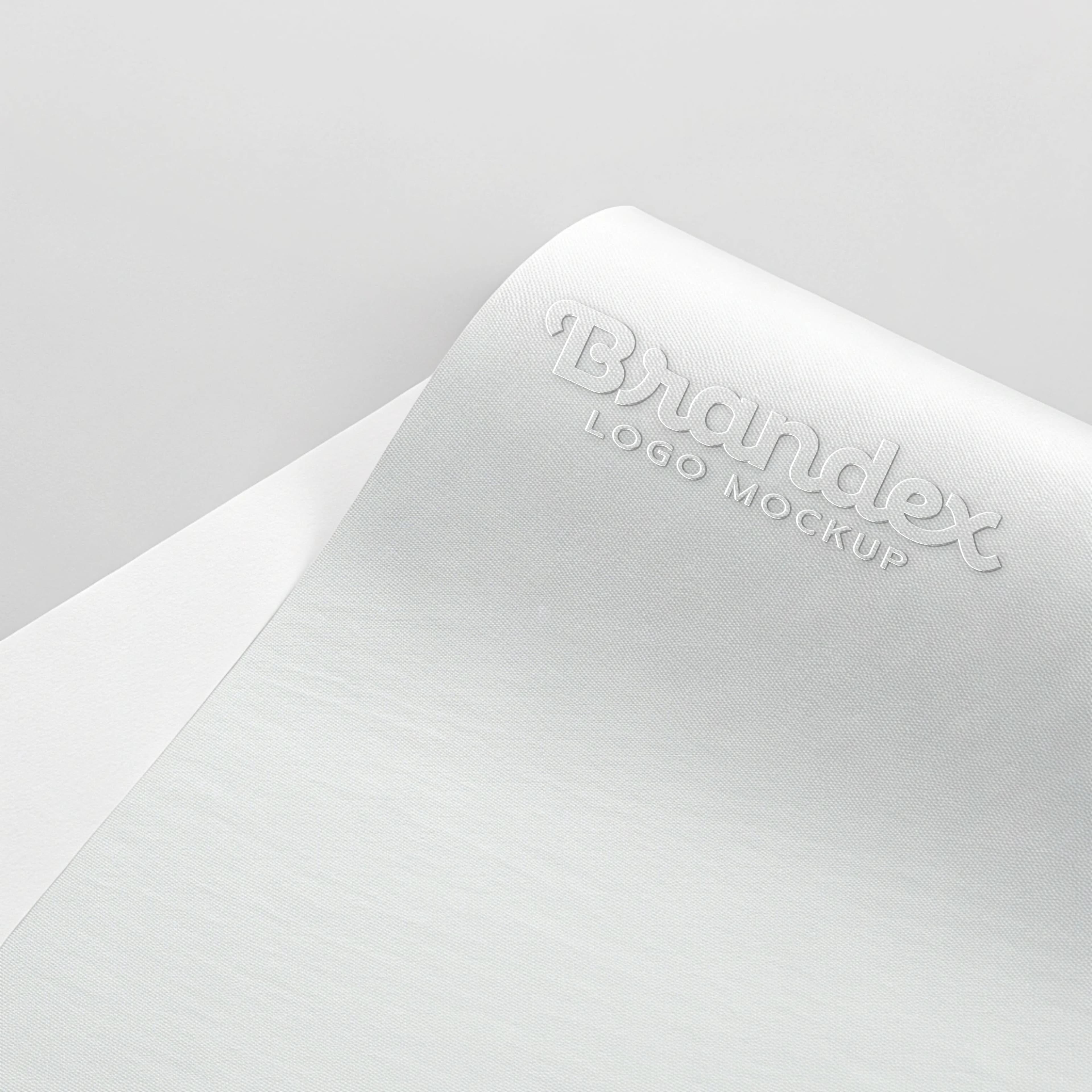 Embossed logo letterhead mockup