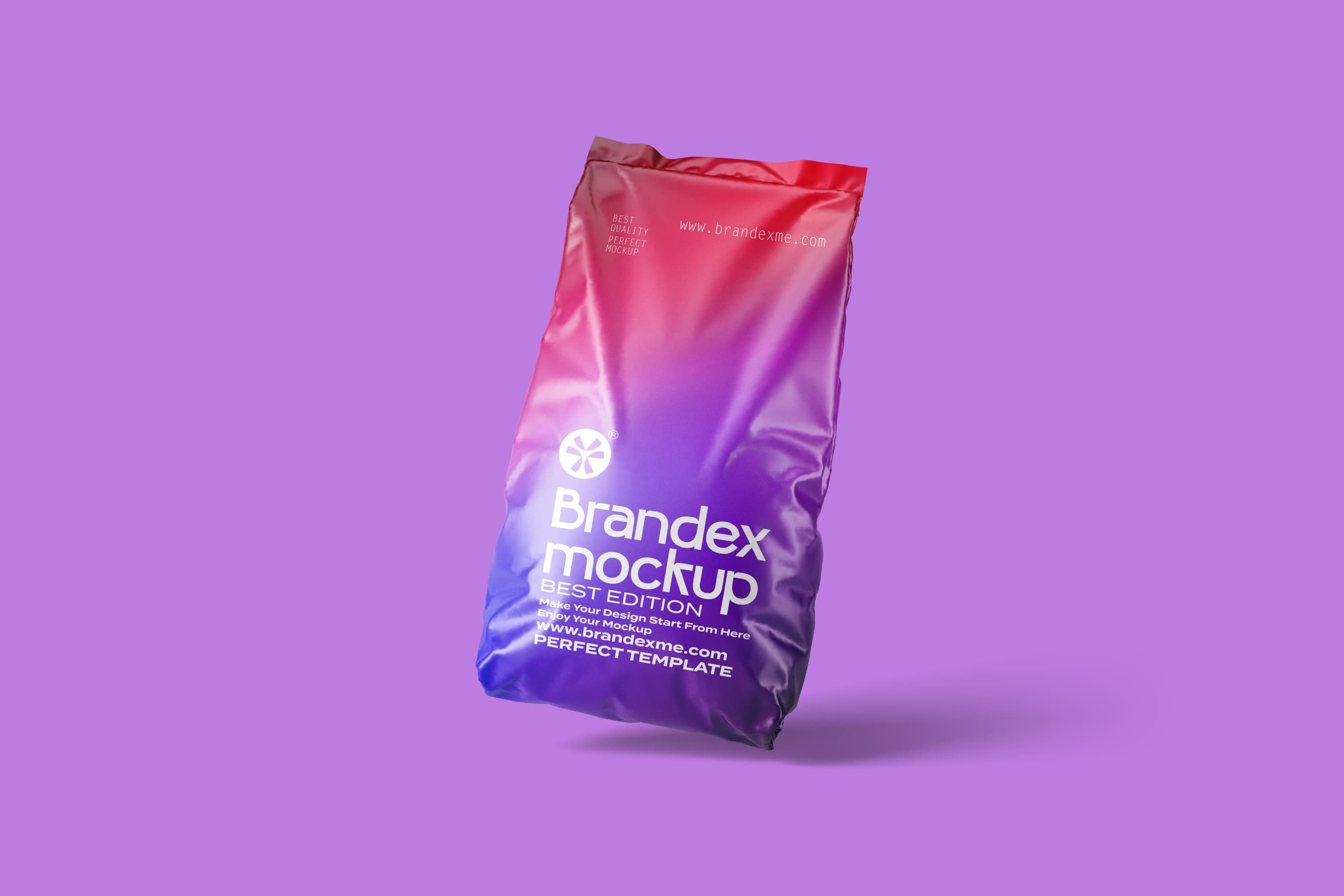 Gradient standing pouch mockup