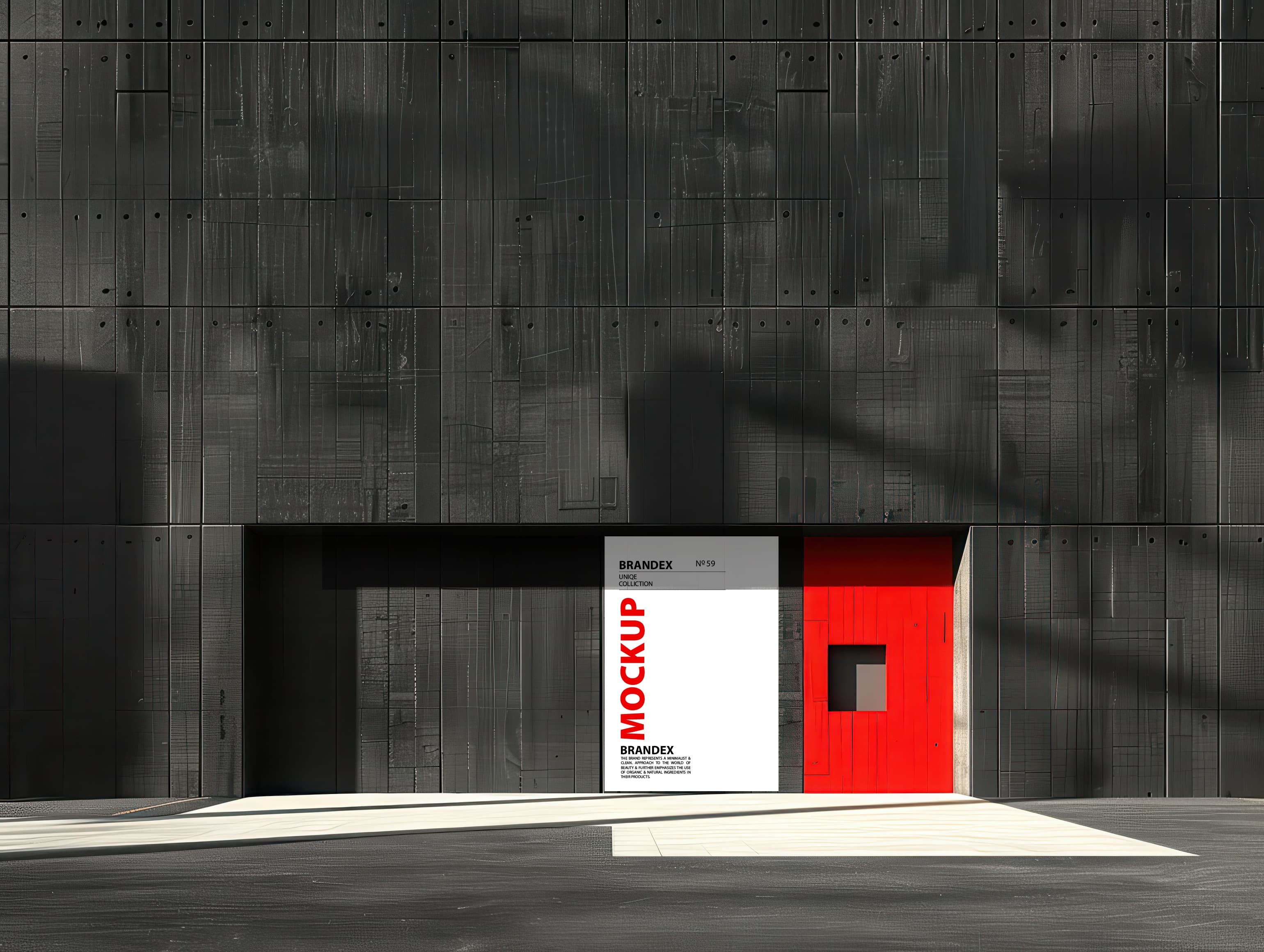 Modern building signage mockup