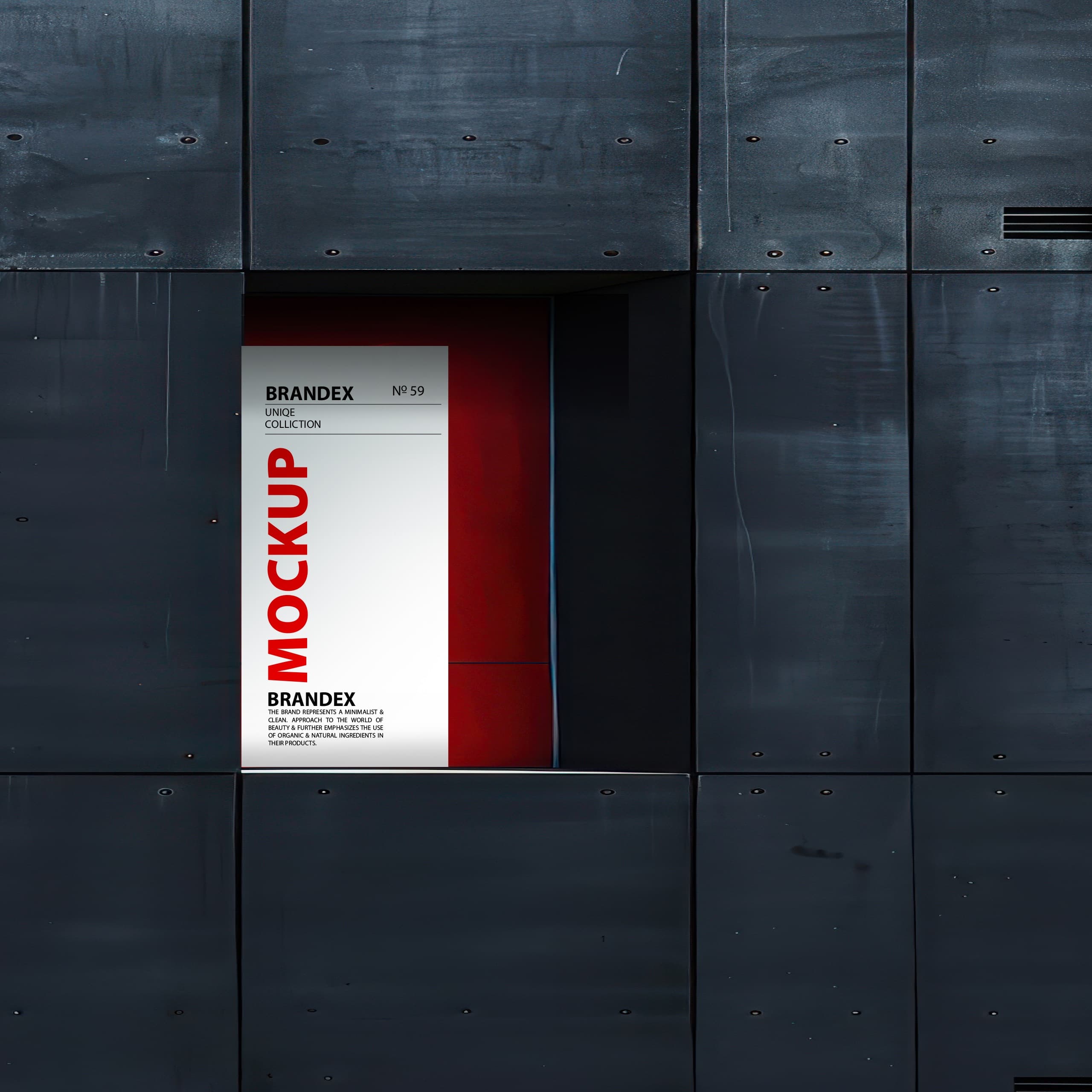 Modern vertical poster mockup