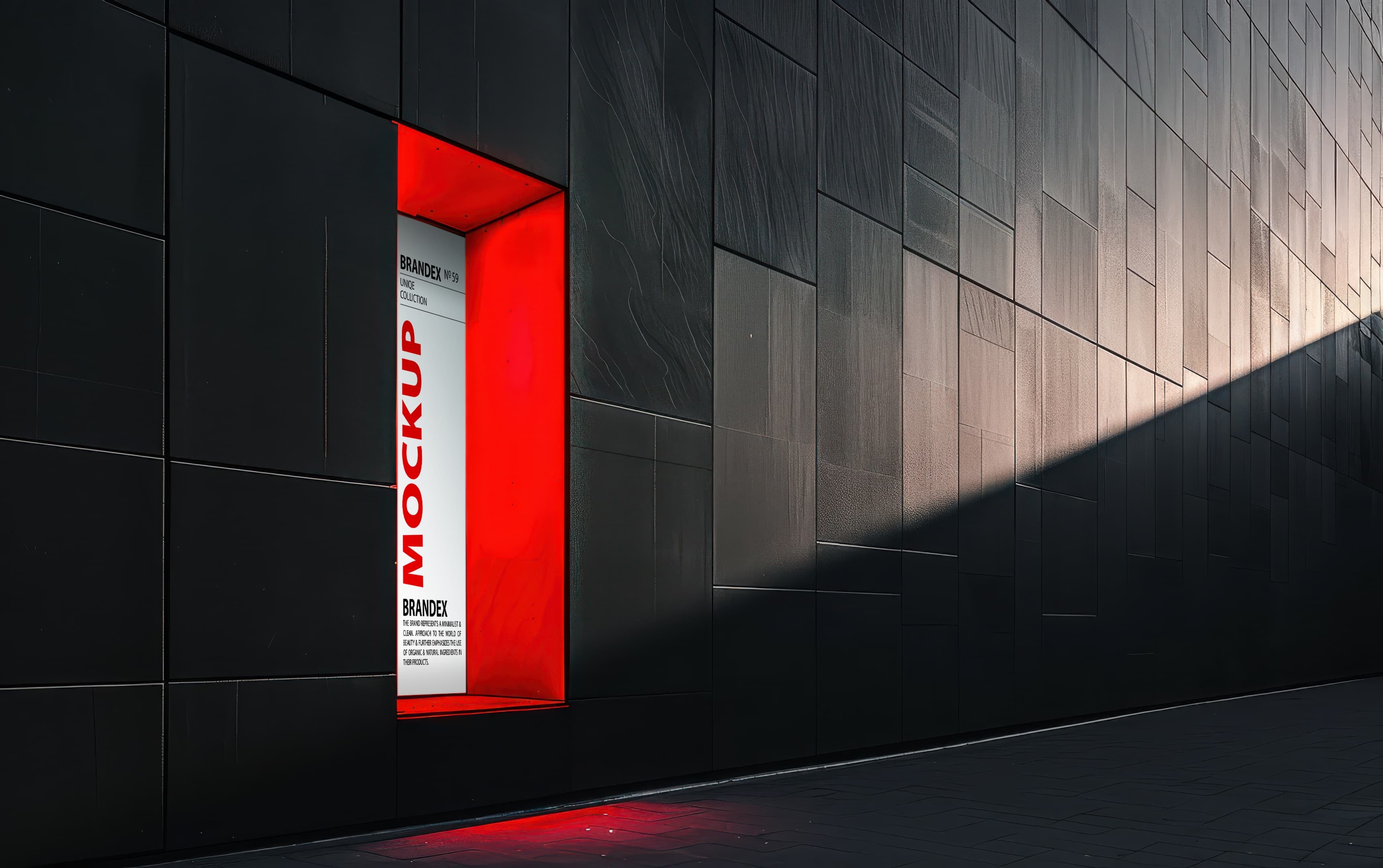 Urban billboard lightbox mockup