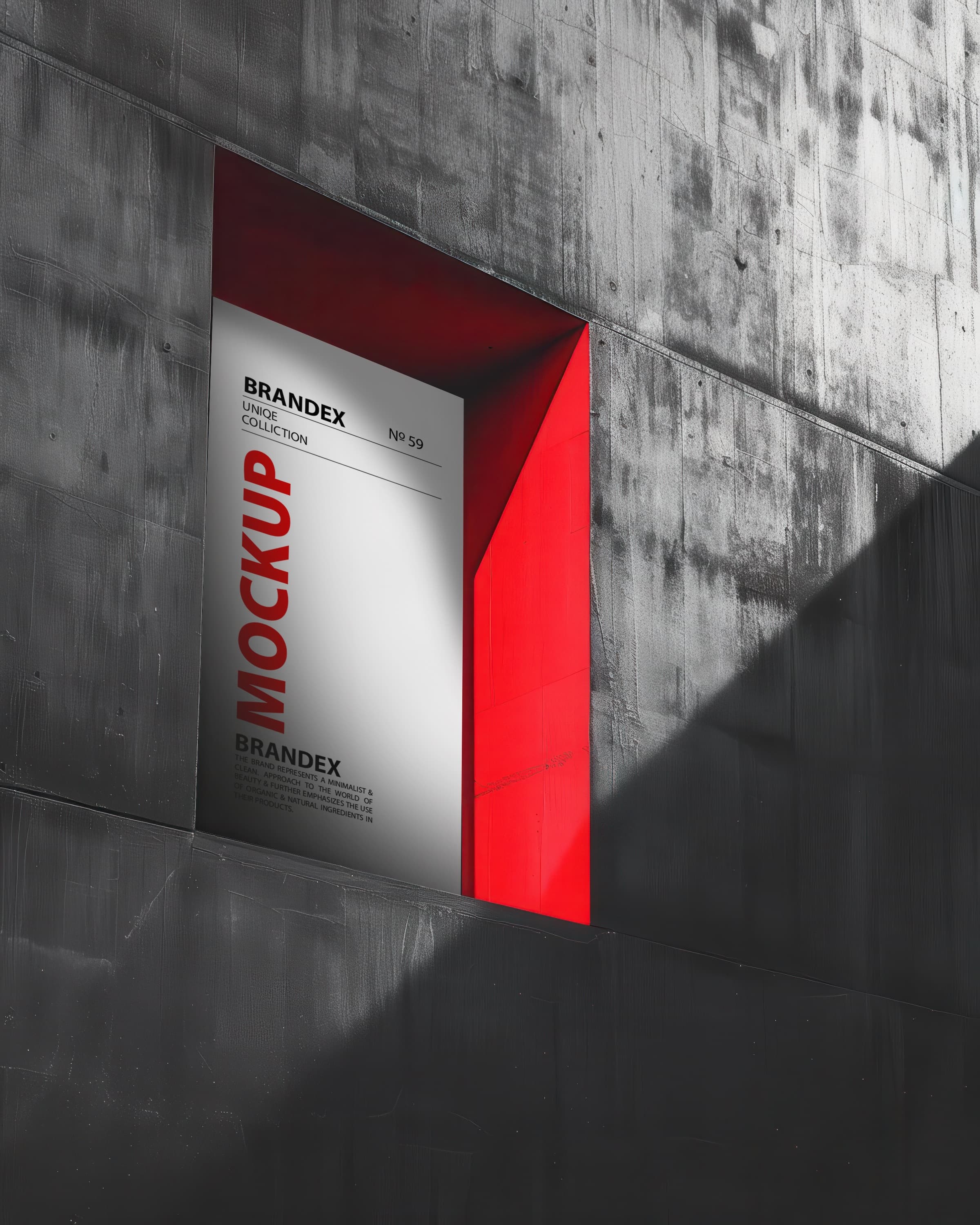 Urban wall poster mockup
