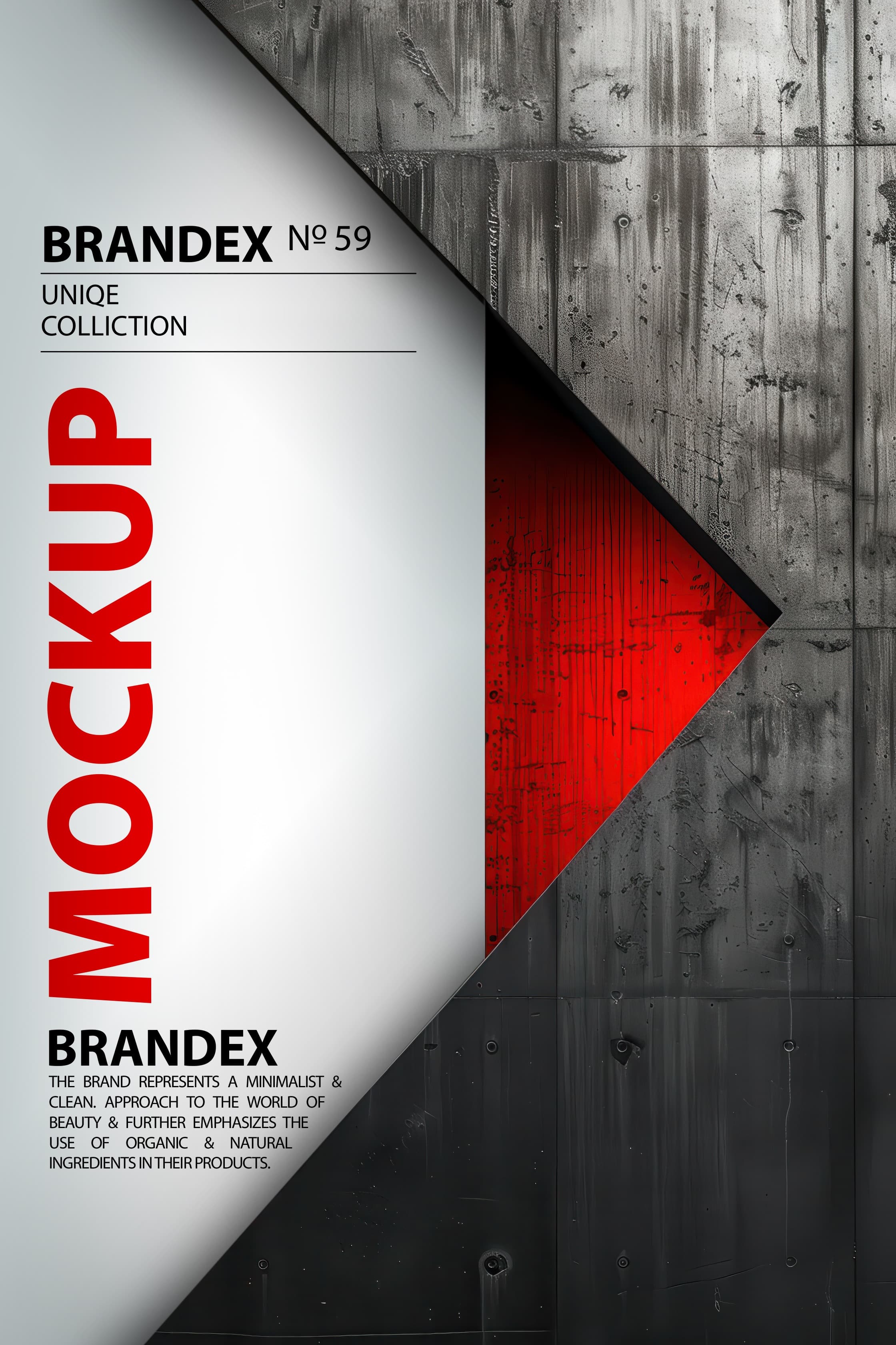 Industrial geometric brochure mockup