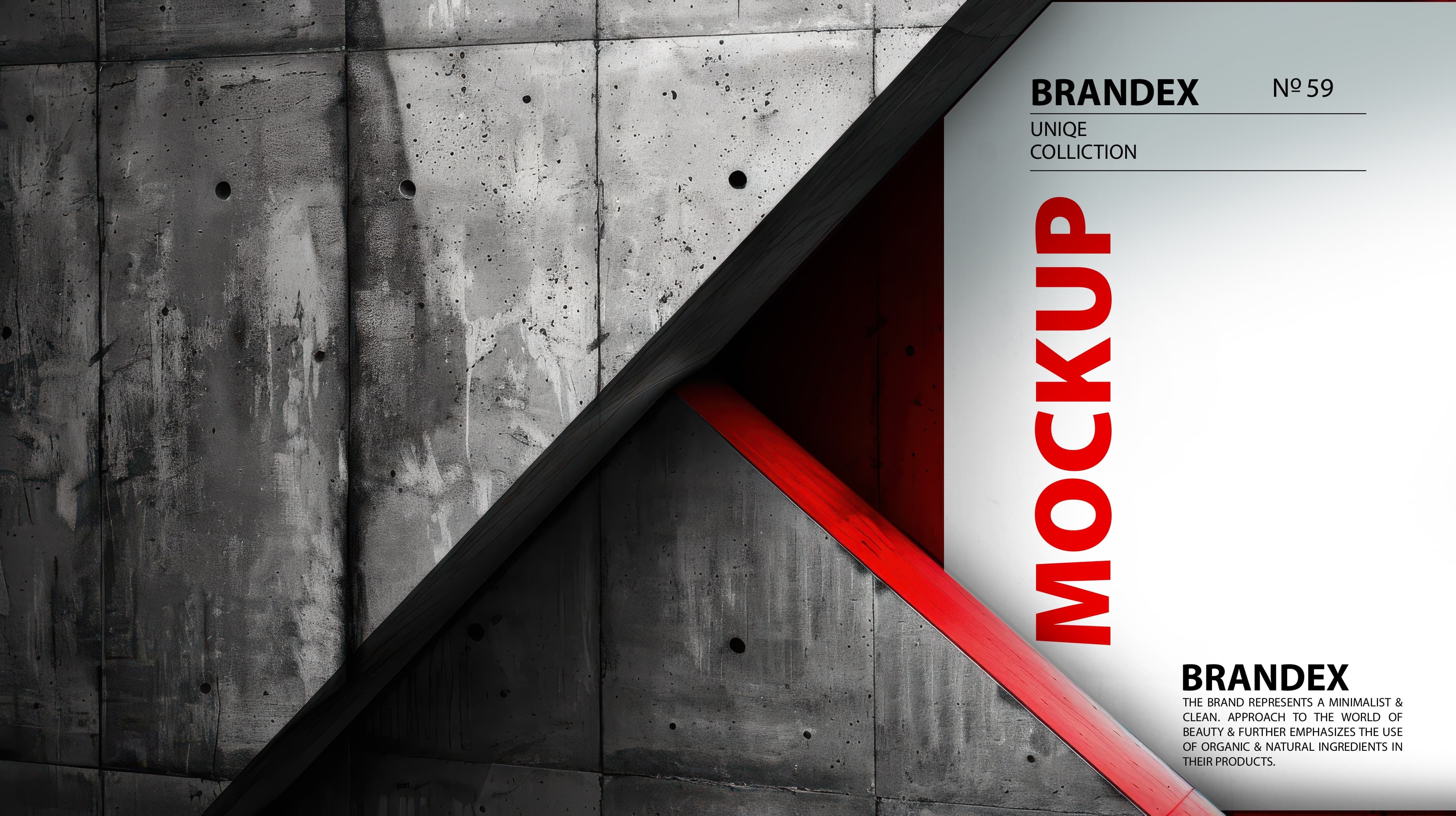 Concrete wall design mockup