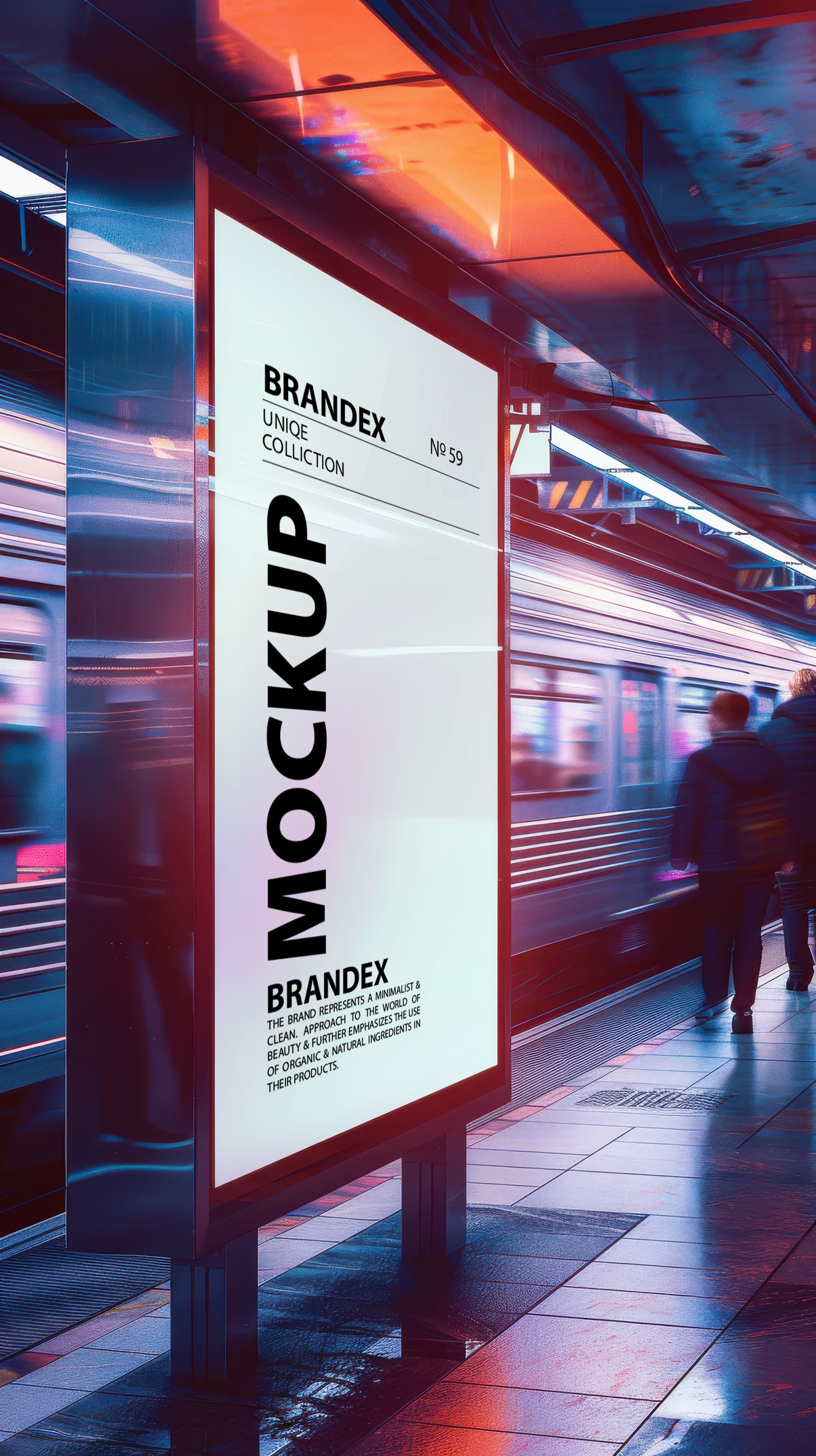 City subway poster mockup
