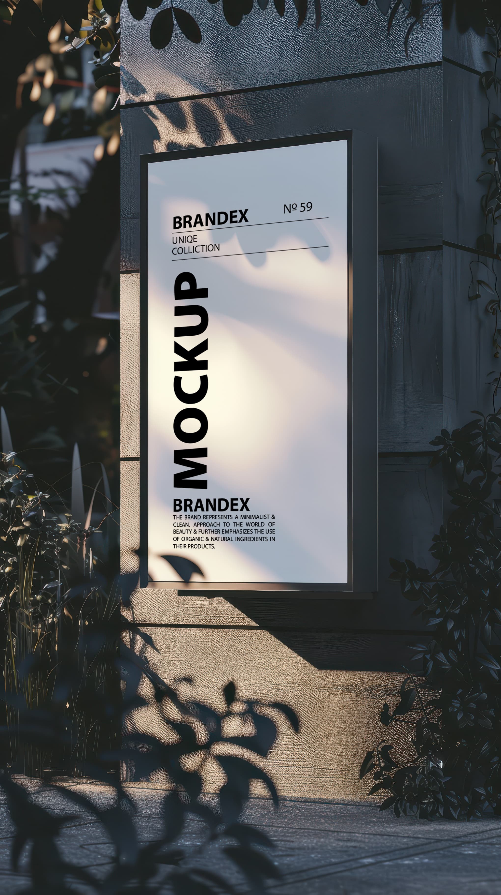 Outdoor poster display mockup