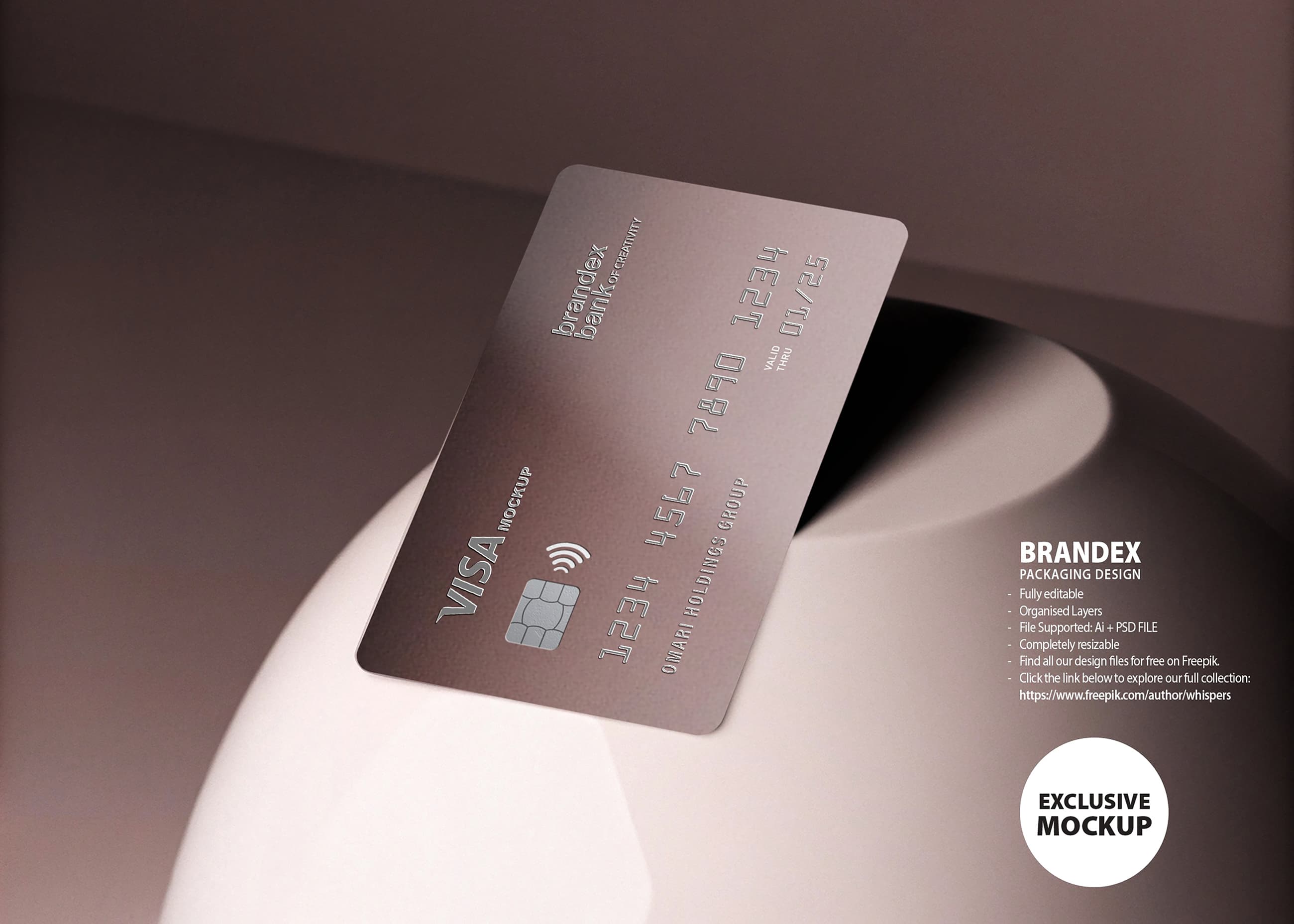 Elegant credit card mockup