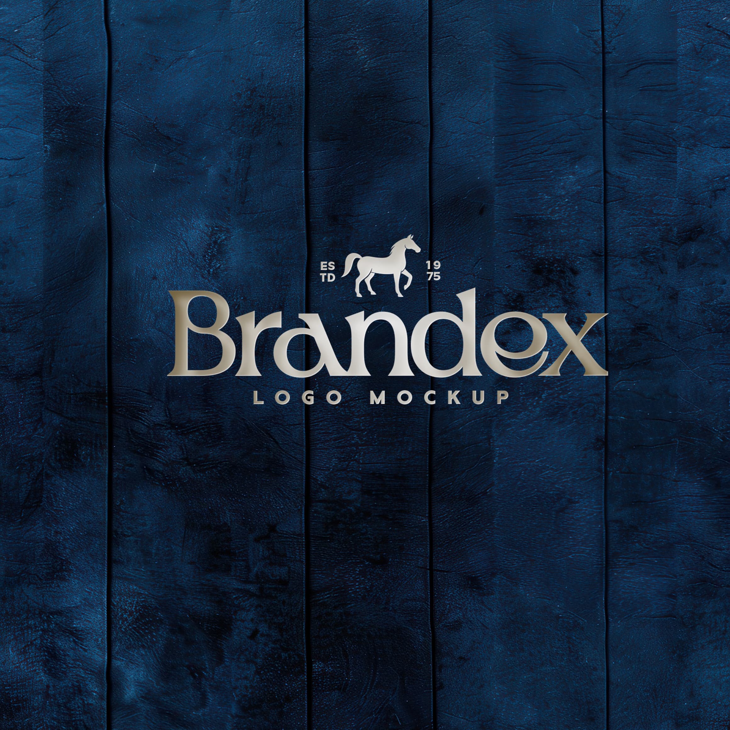 Metallic luxury logo mockup
