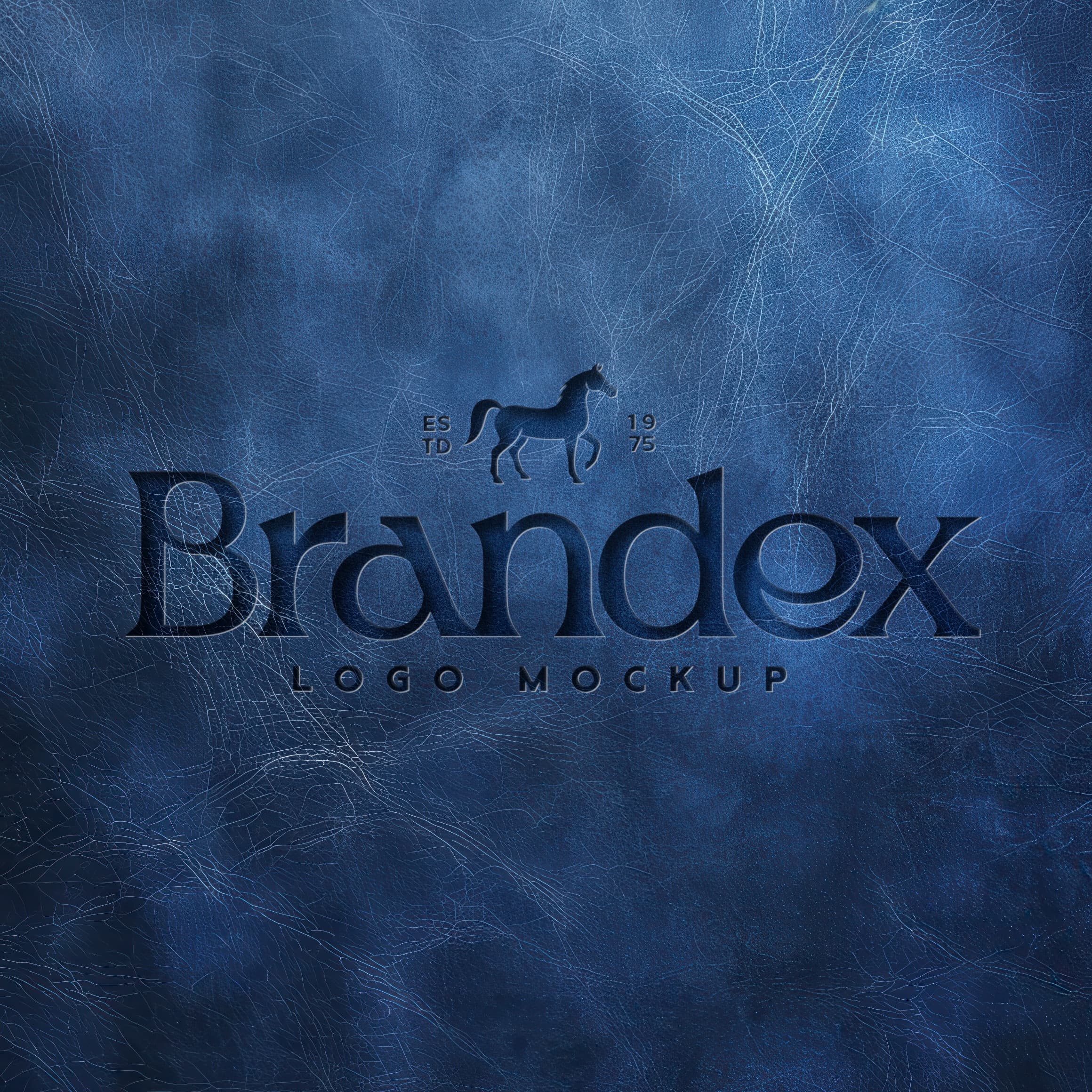Embossed leather logo mockup