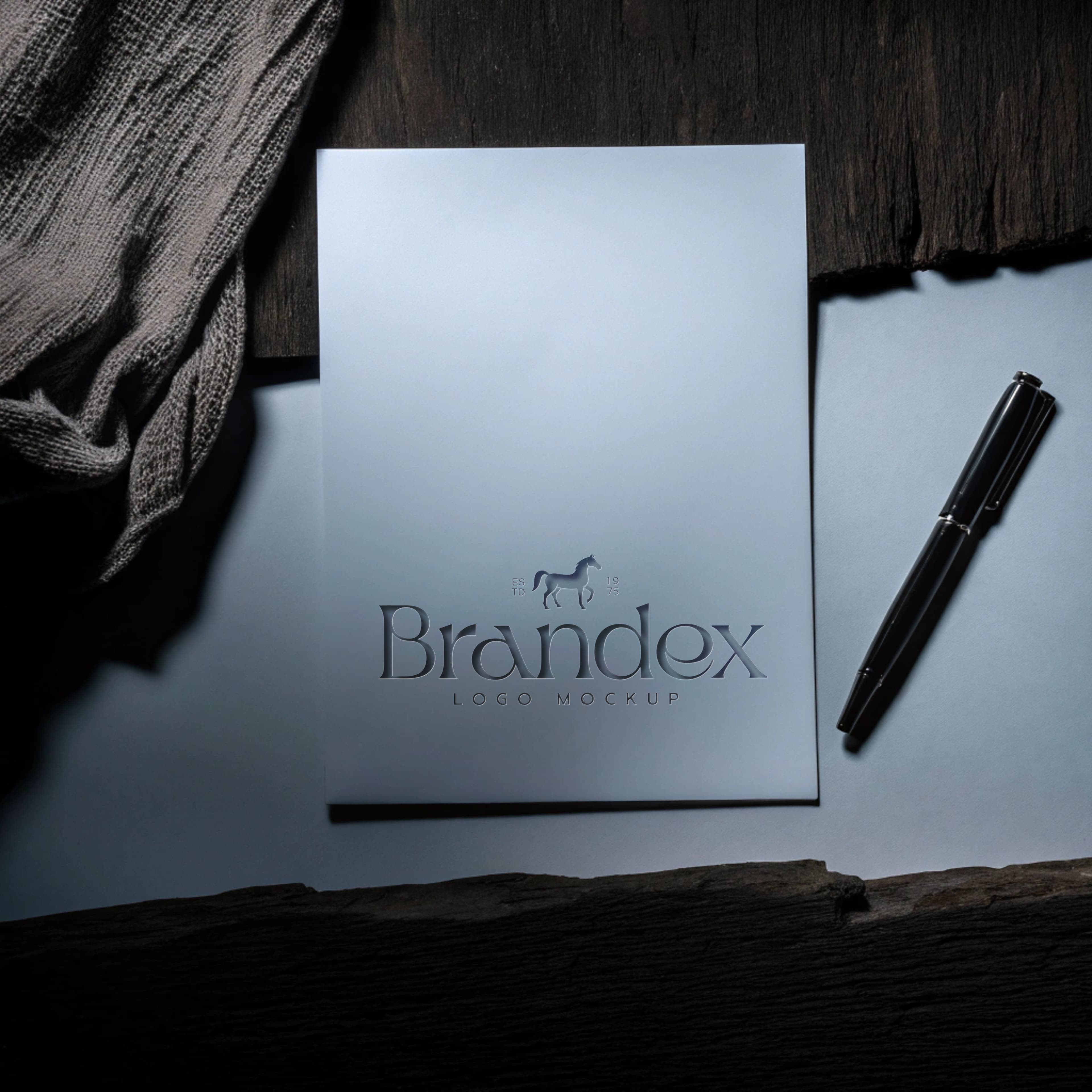 Elegant letterhead logo mockup
