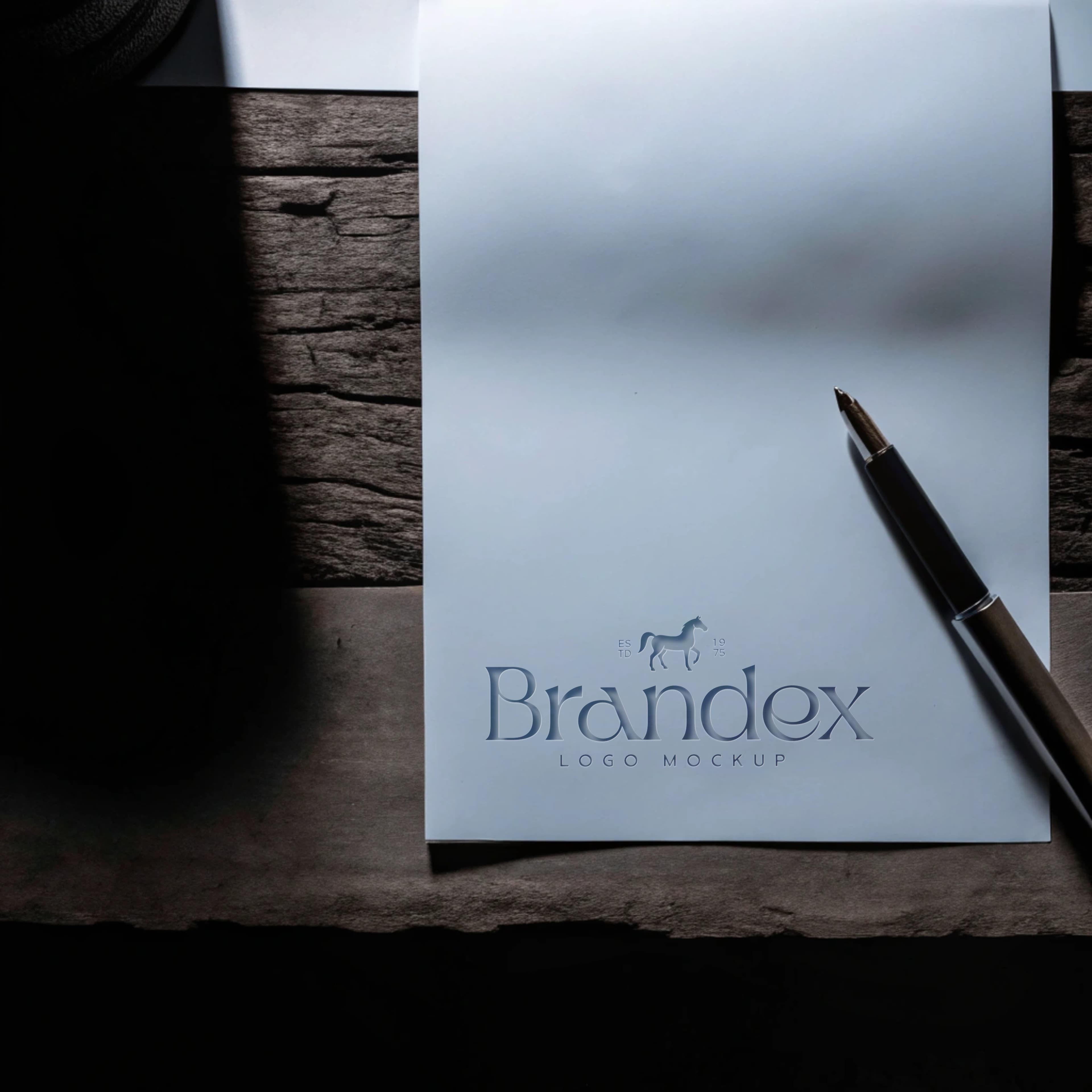Elegant brand identity notepad mockup