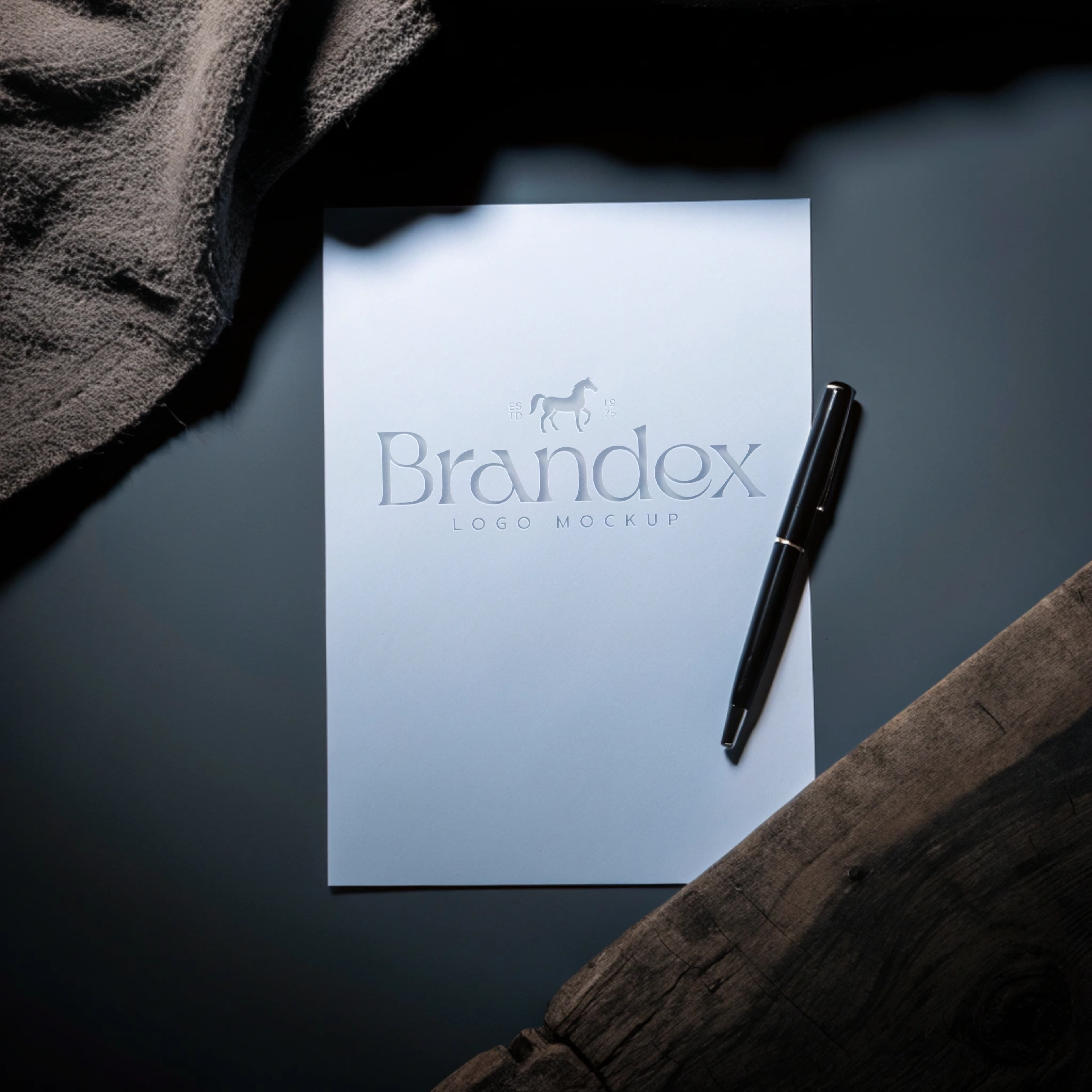 Elegant logo letterhead mockup