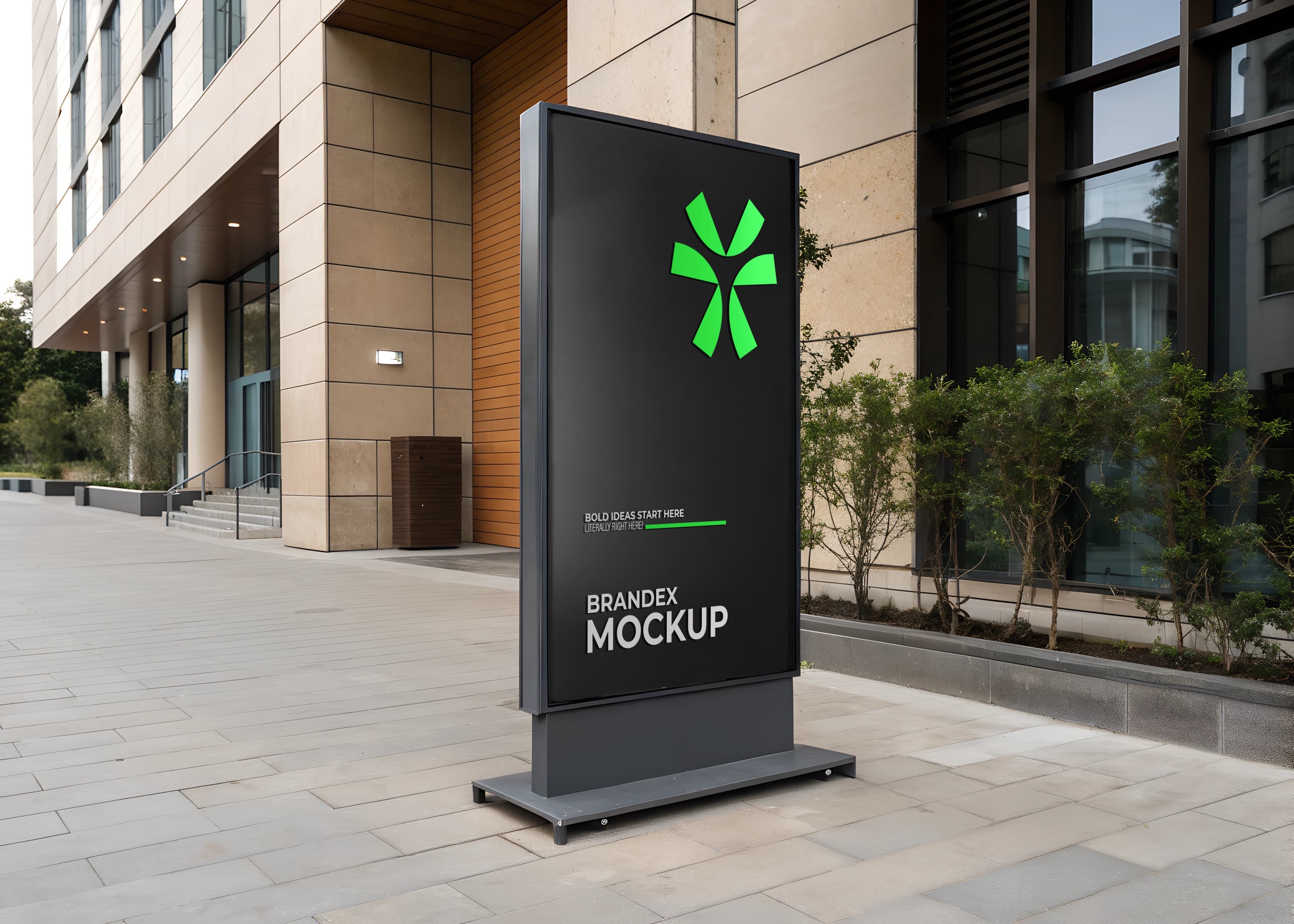 Outdoor digital billboard mockup