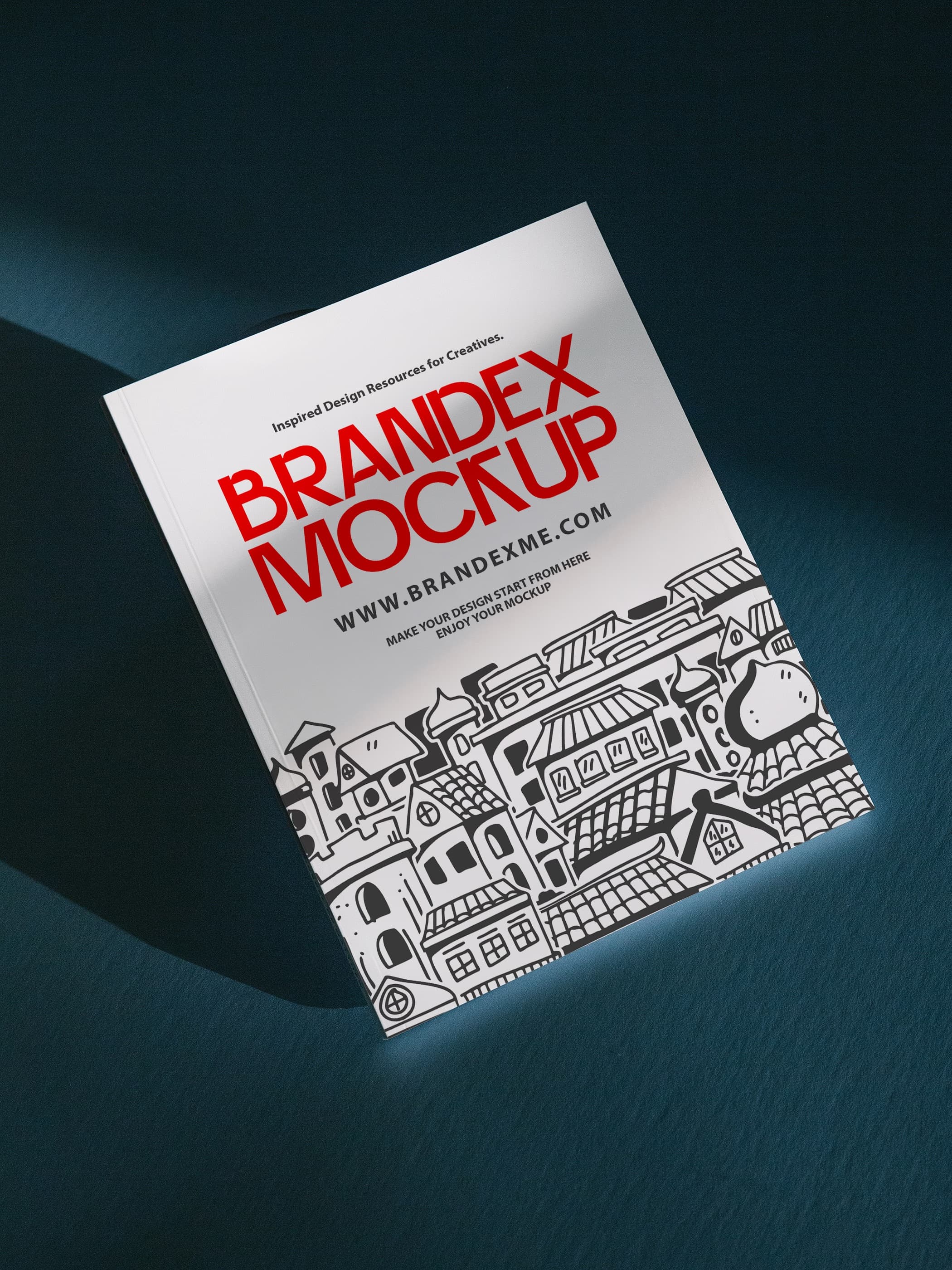 Urban sketchbook cover mockup