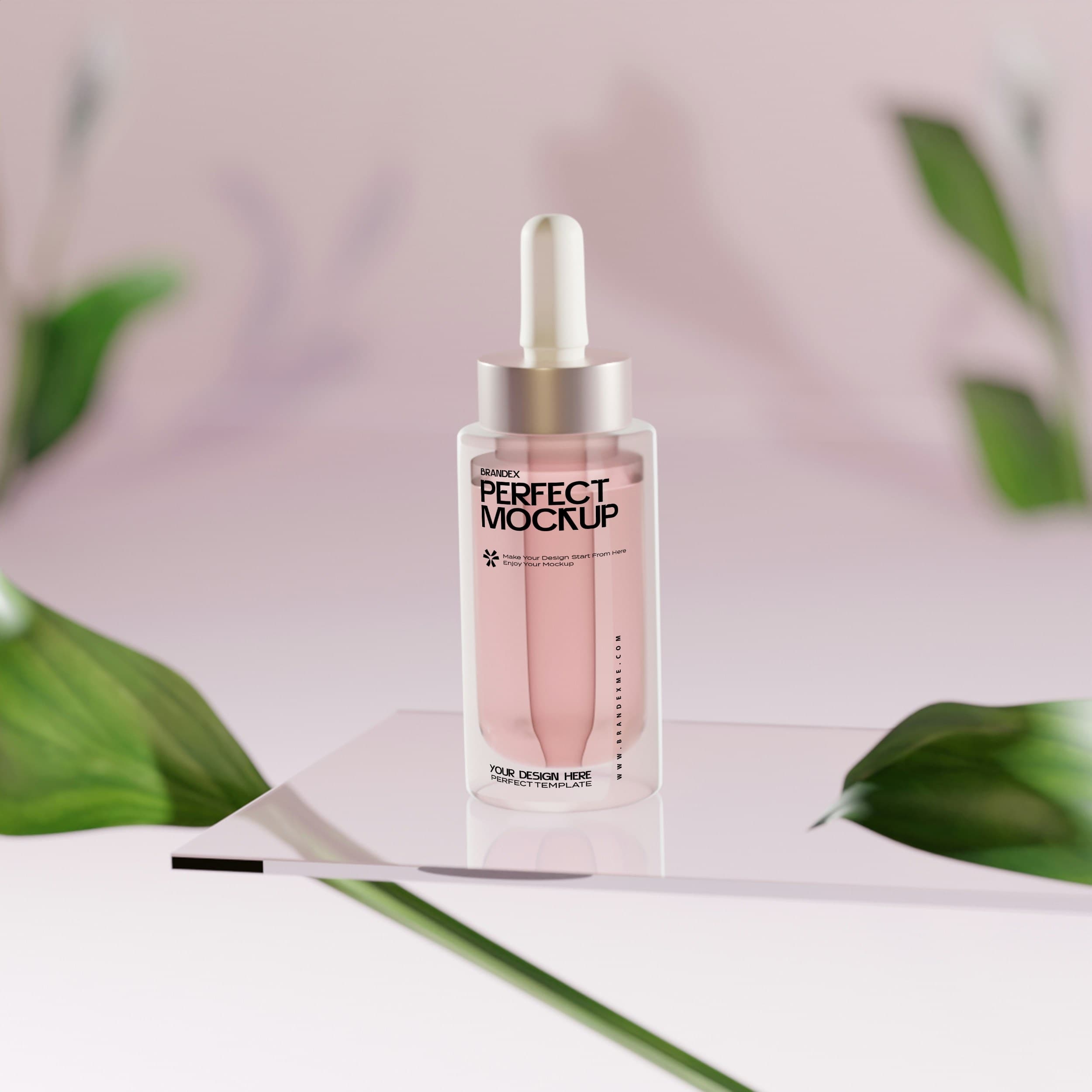 Glass dropper mockup