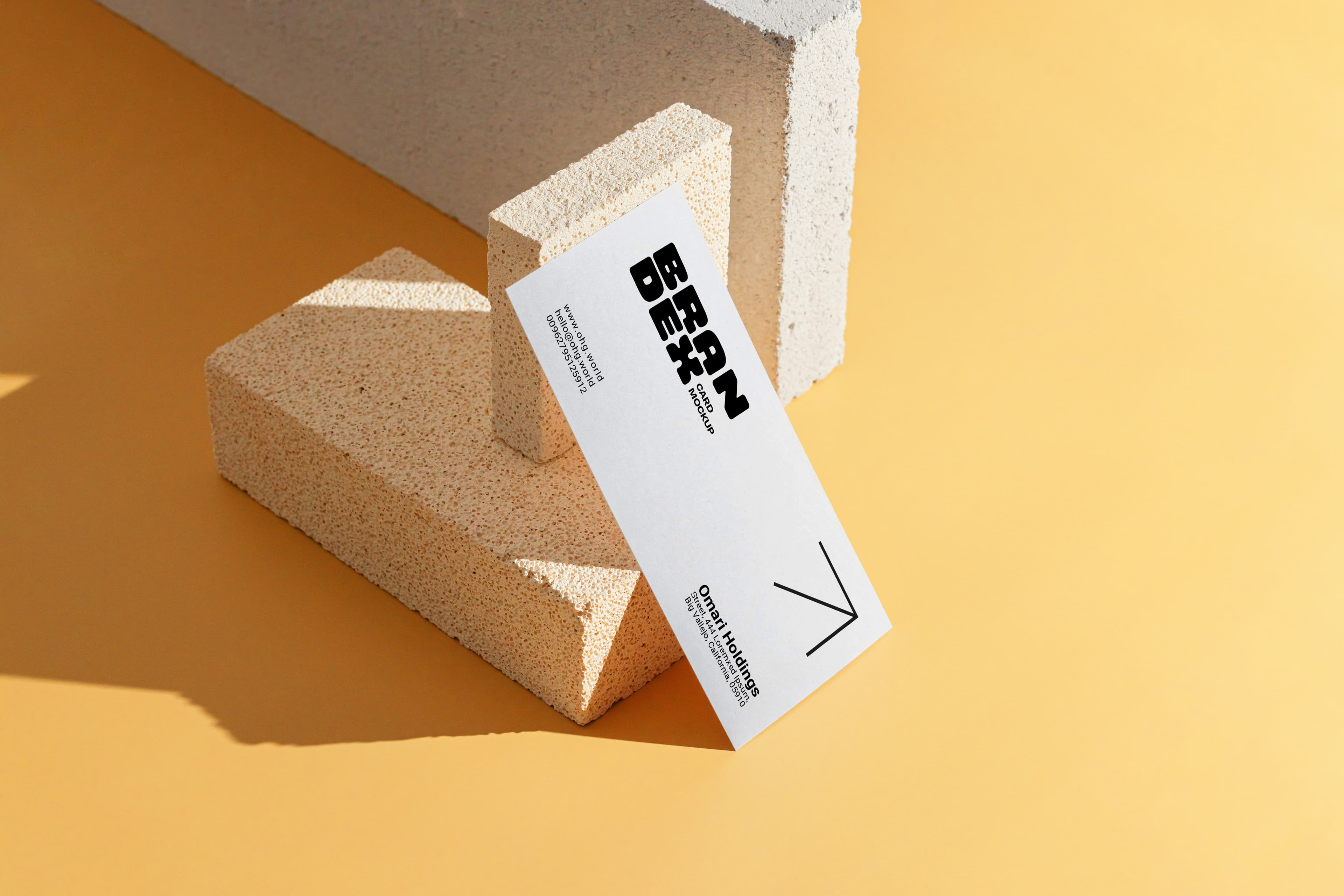 Minimalistic business card mockup