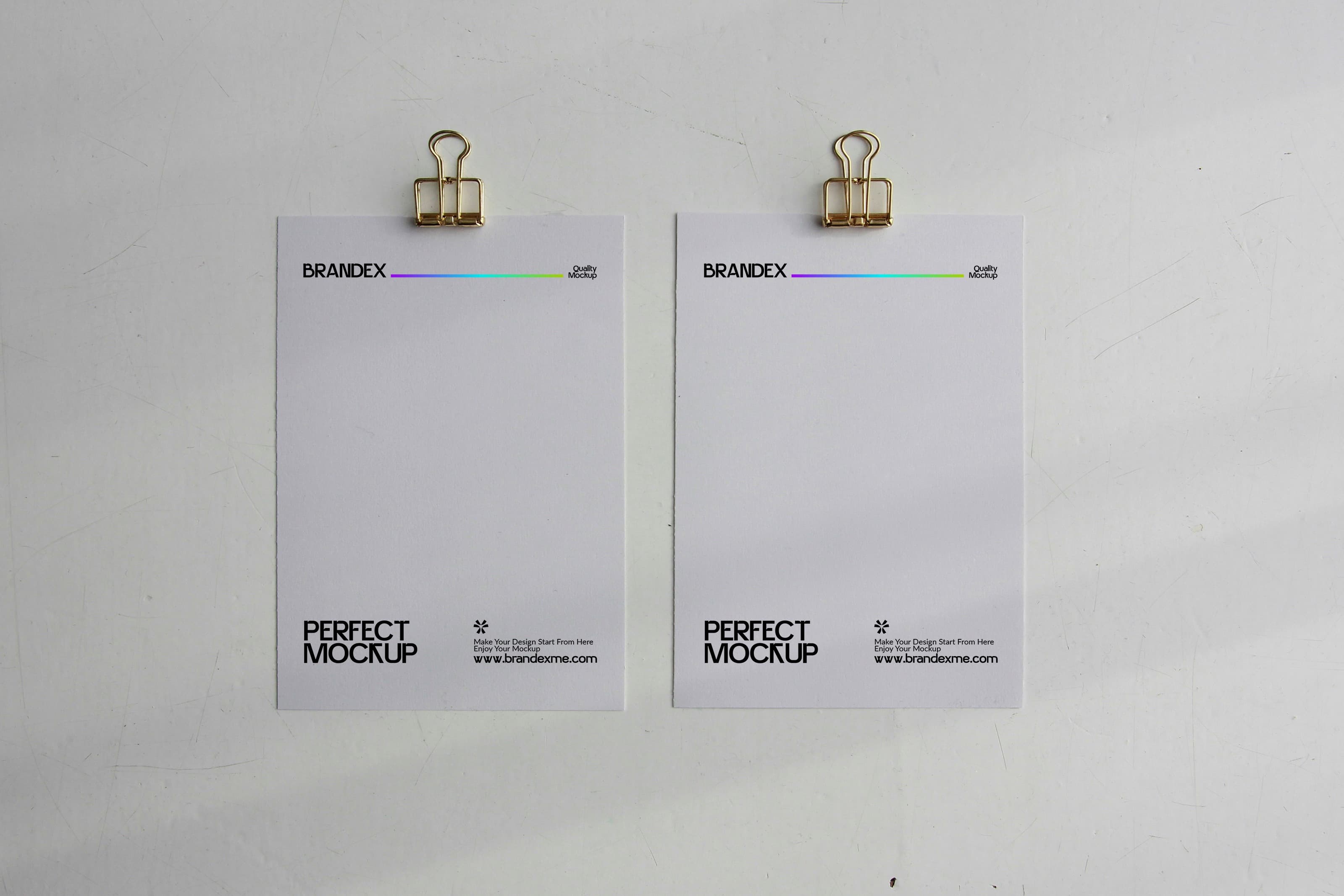 Minimal clipboard paper mockup