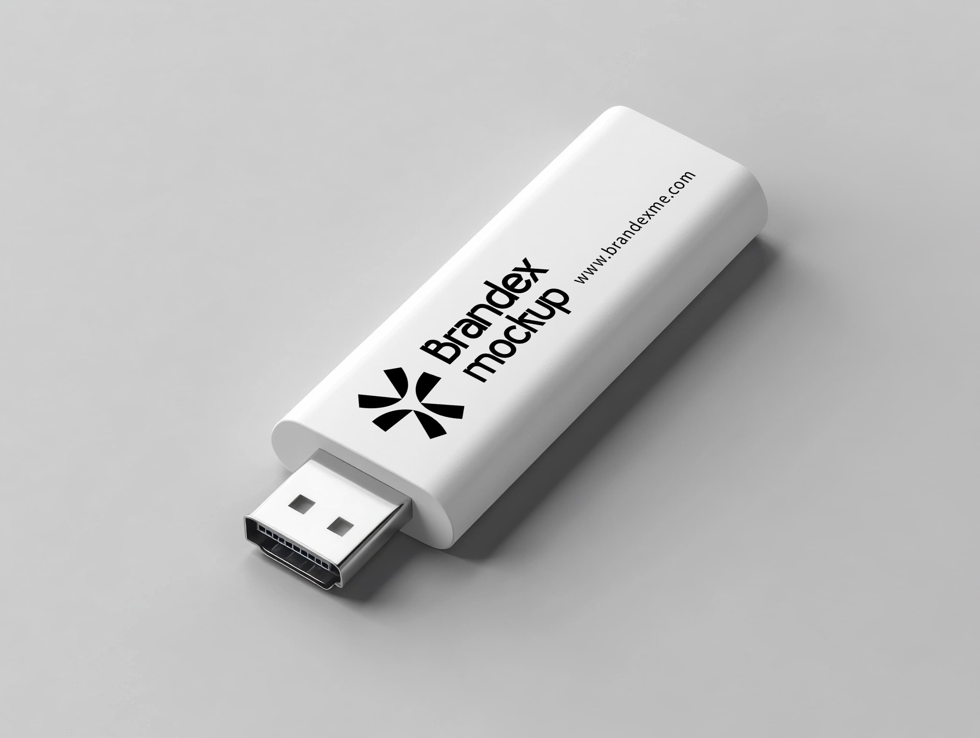 White usb flash drive mockup