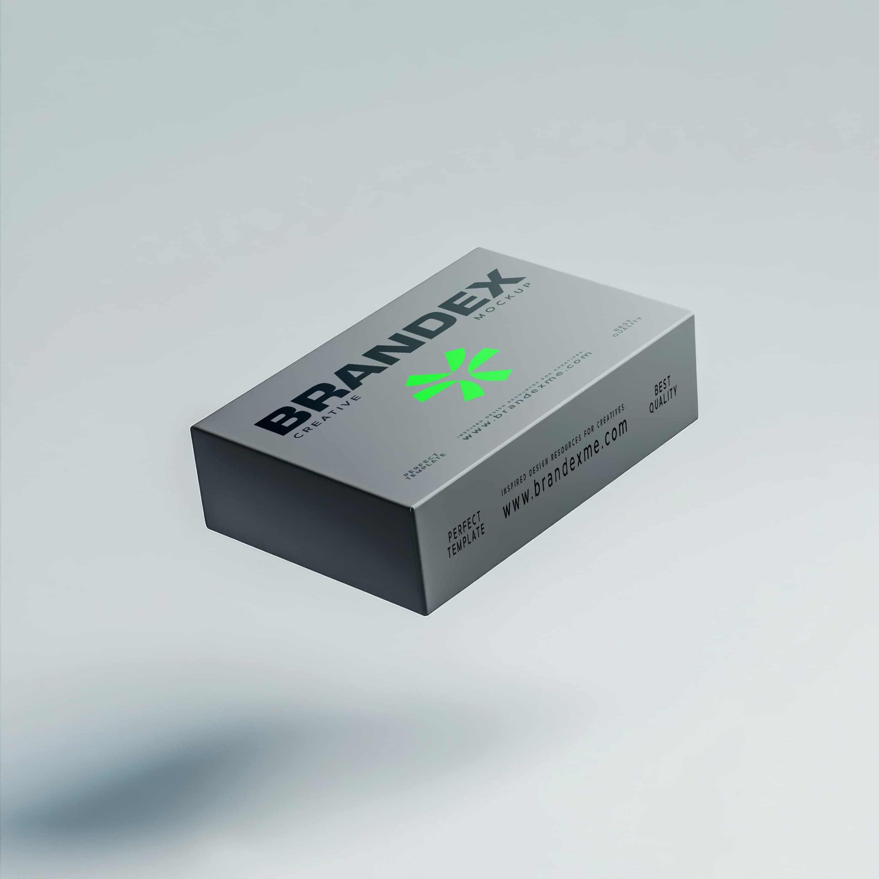 Floating matte with green accent mockup