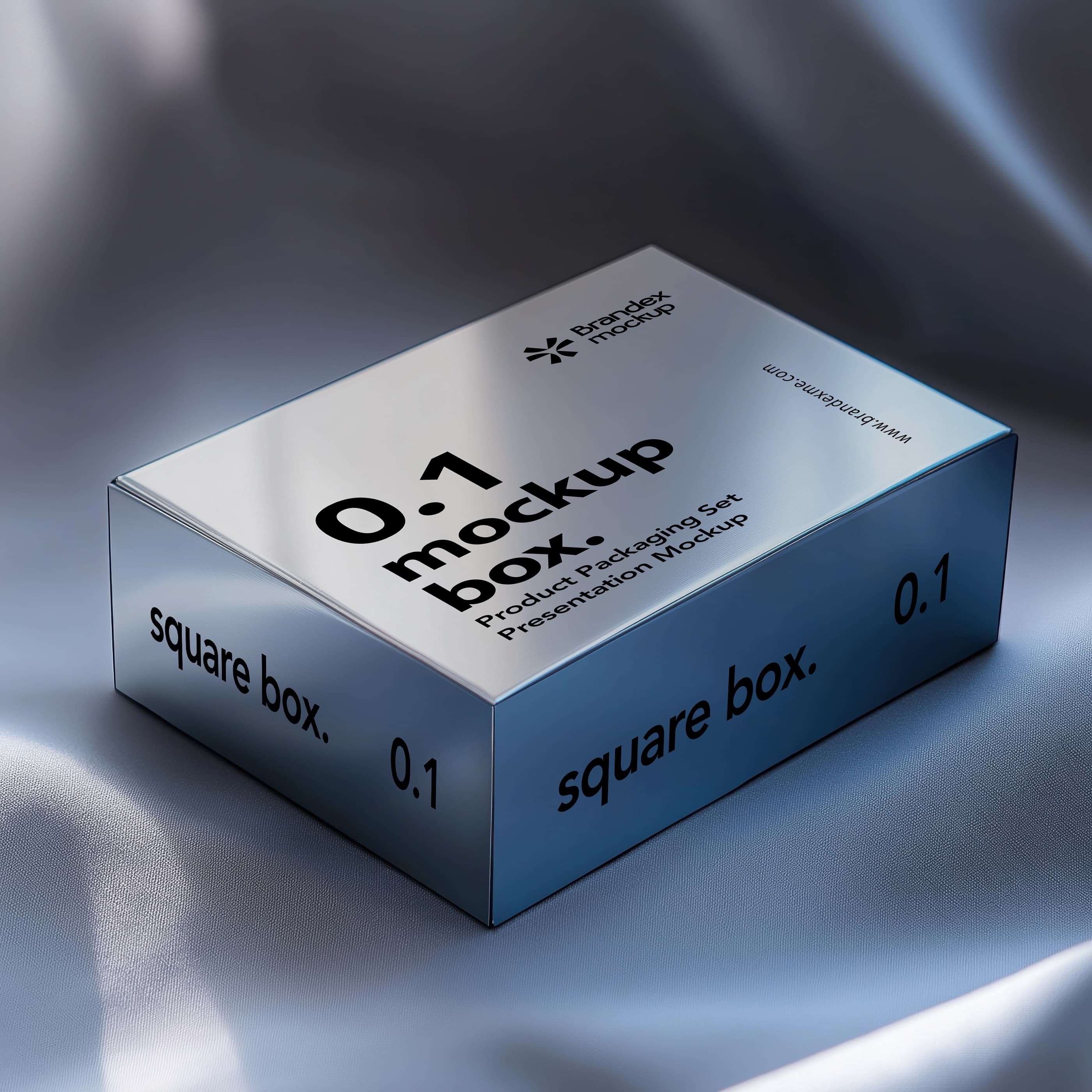 Metallic square mockup