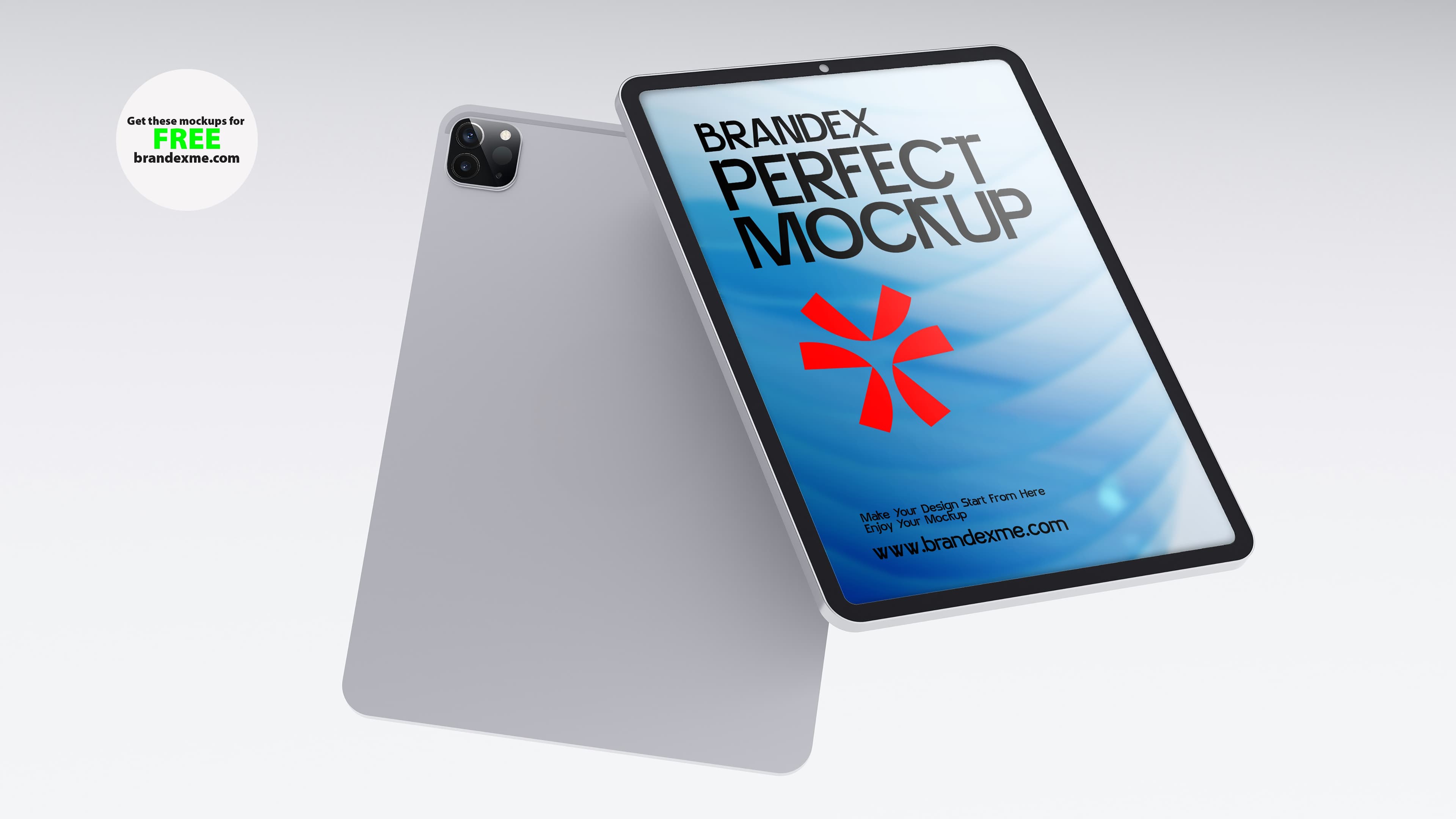 Floating tablet device mockup
