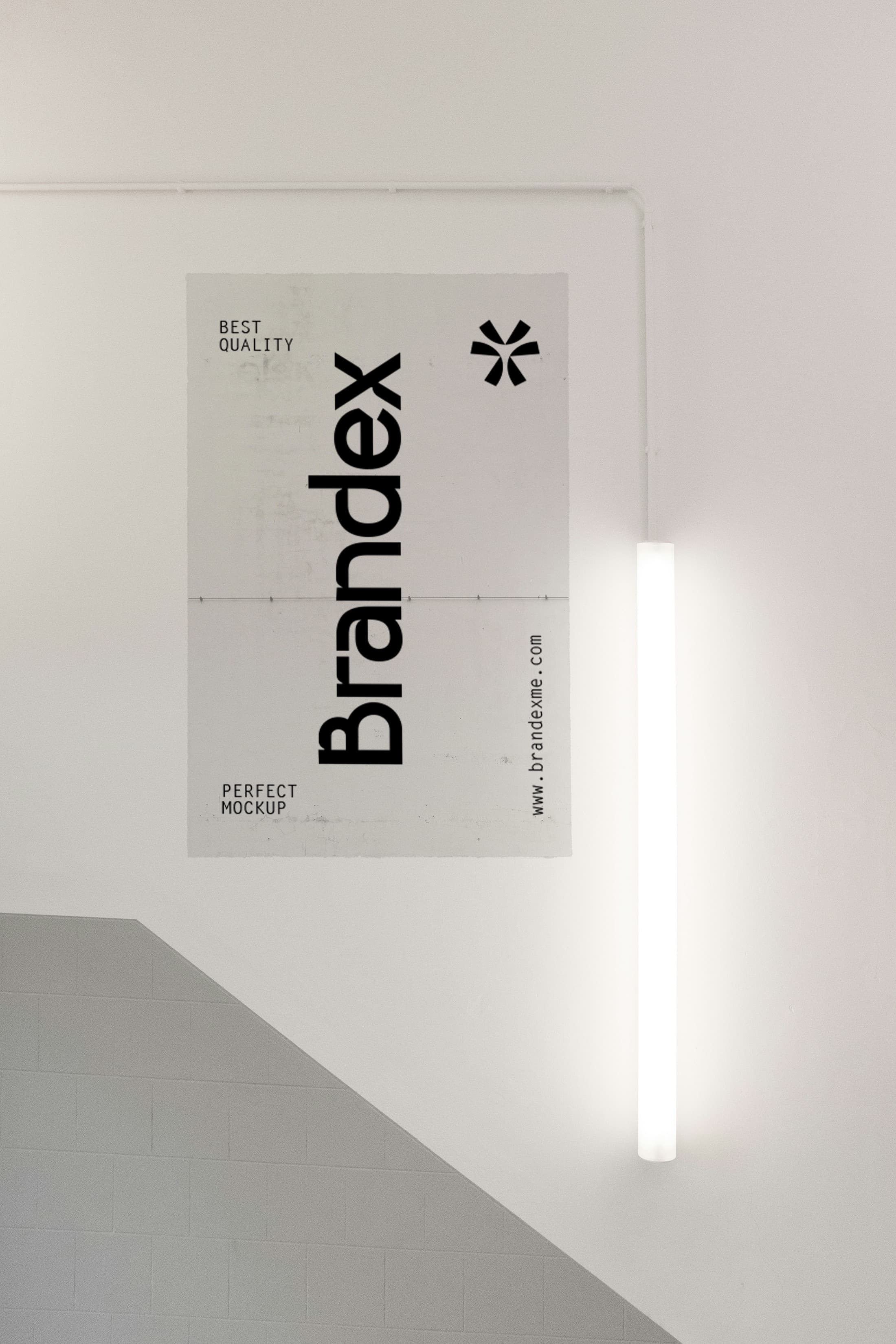 Modern wall poster mockup