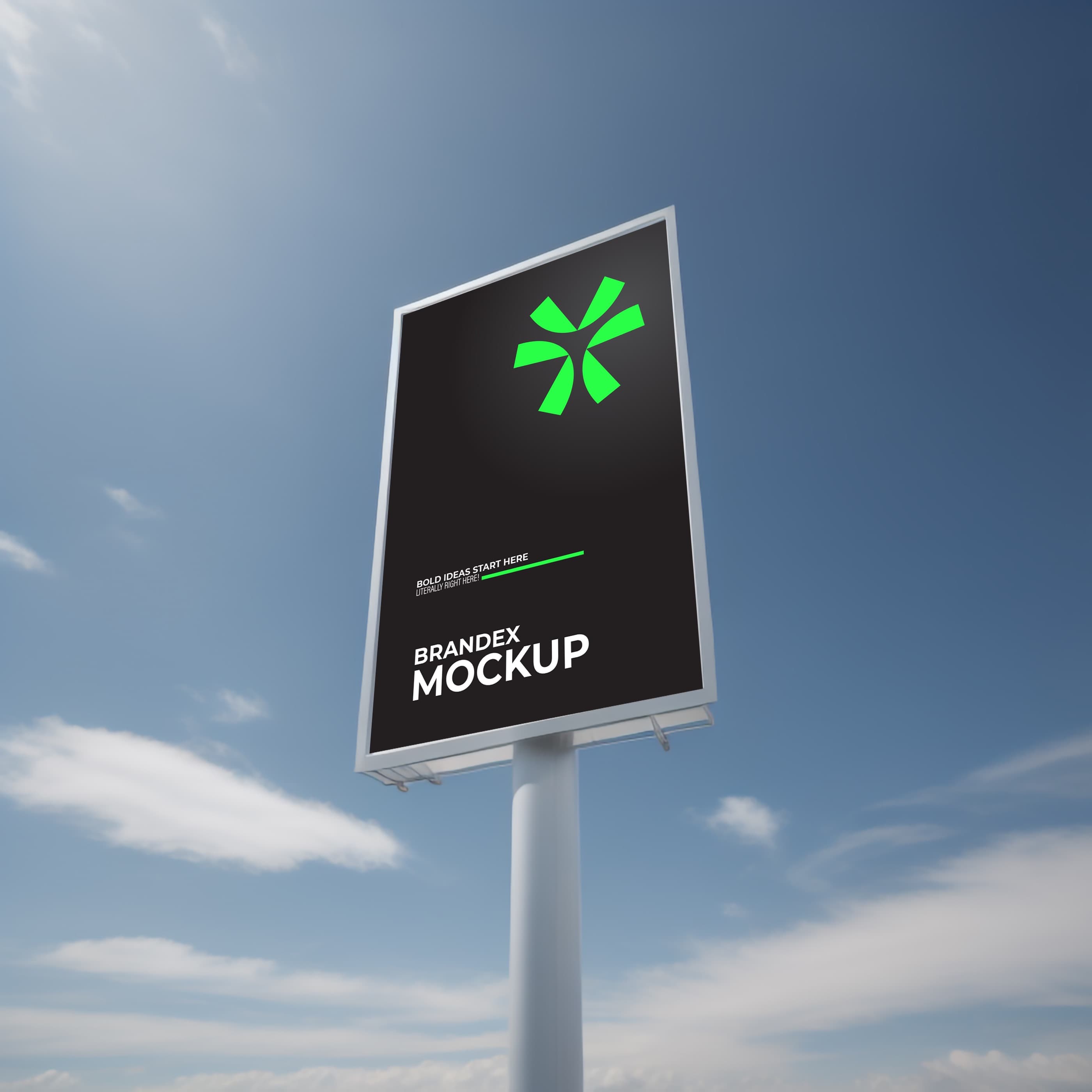 Outdoor advertising billboard mockup
