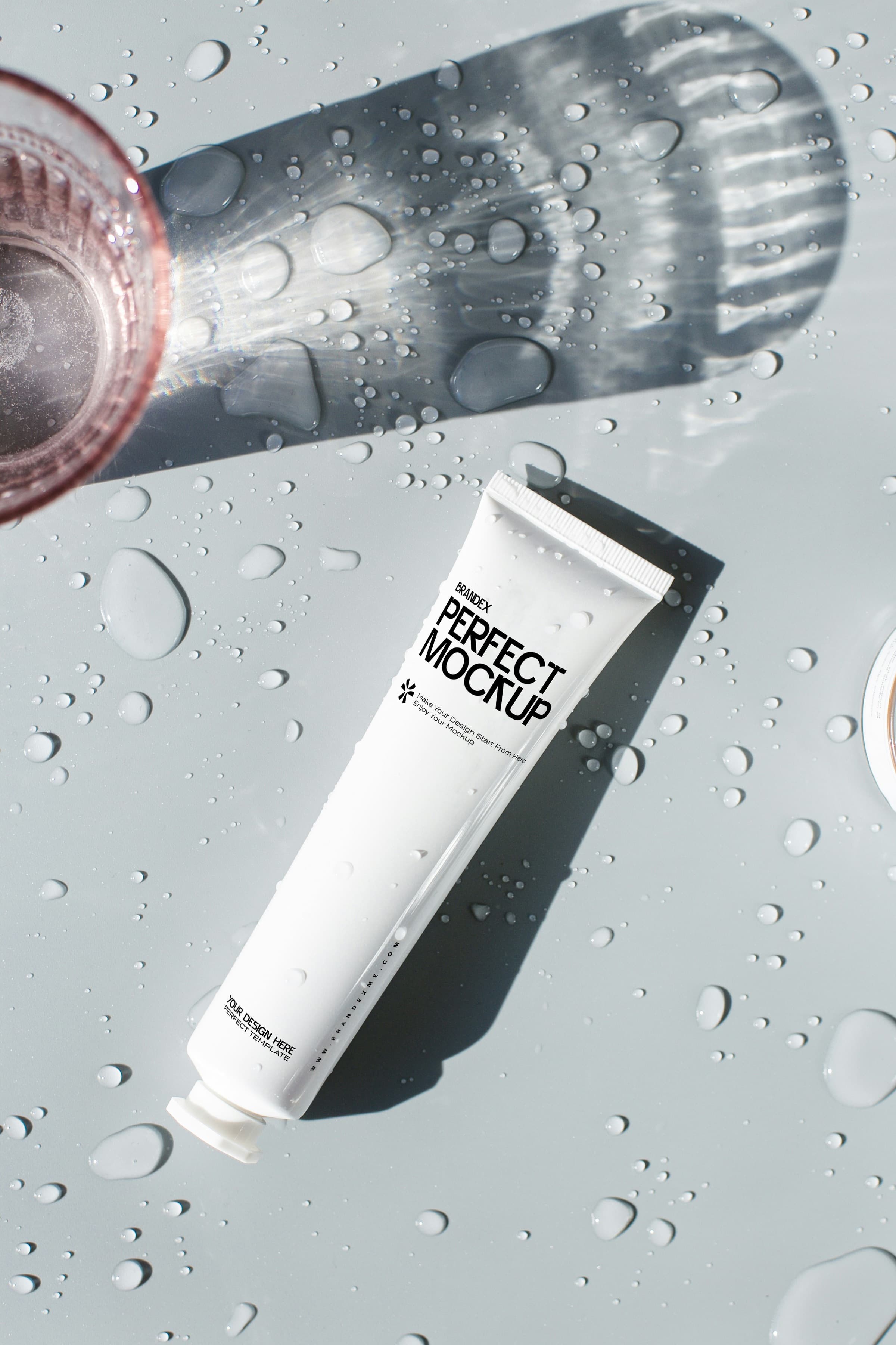 Minimalist cosmetics tube mockup