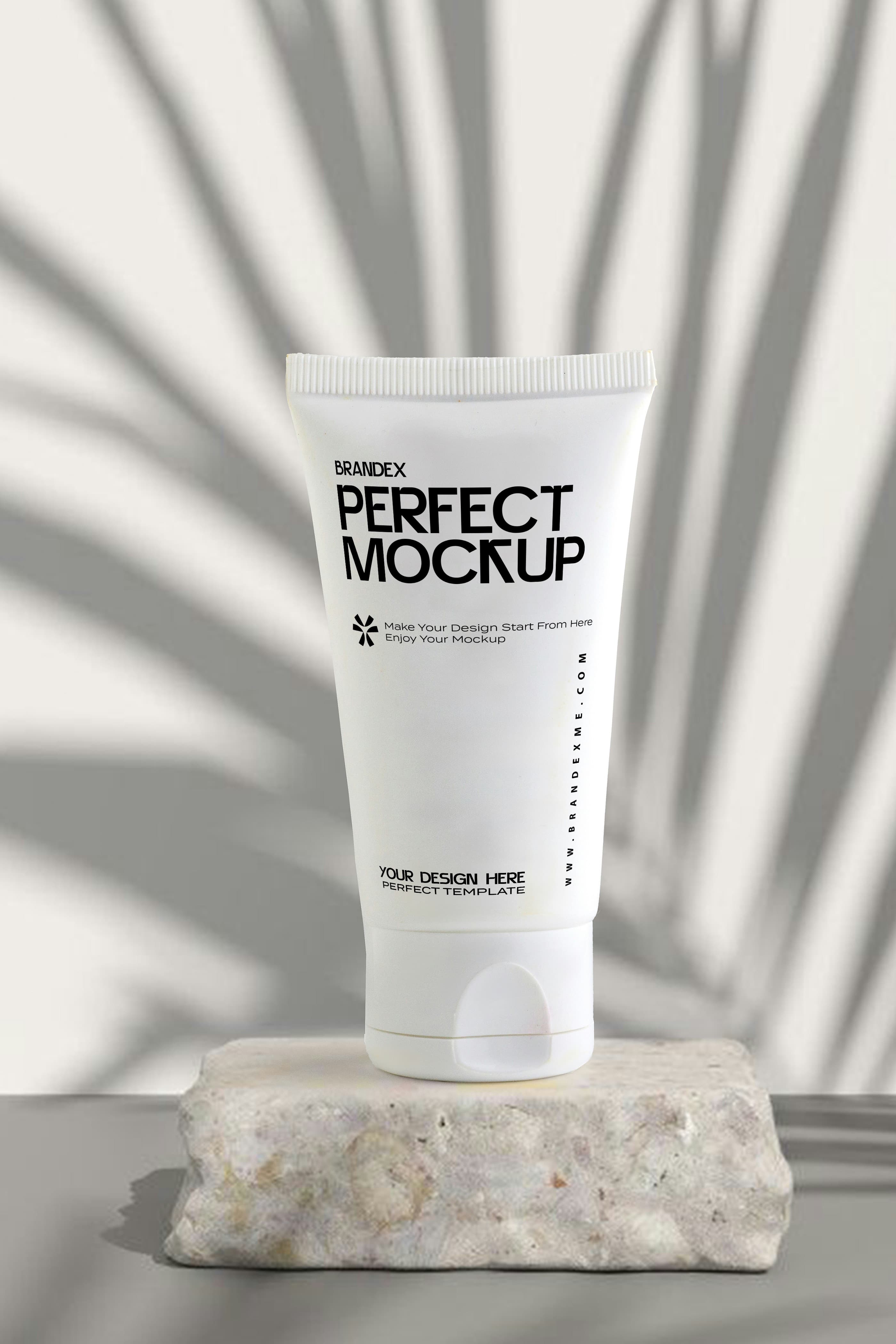 Minimalistic cream tube mockup