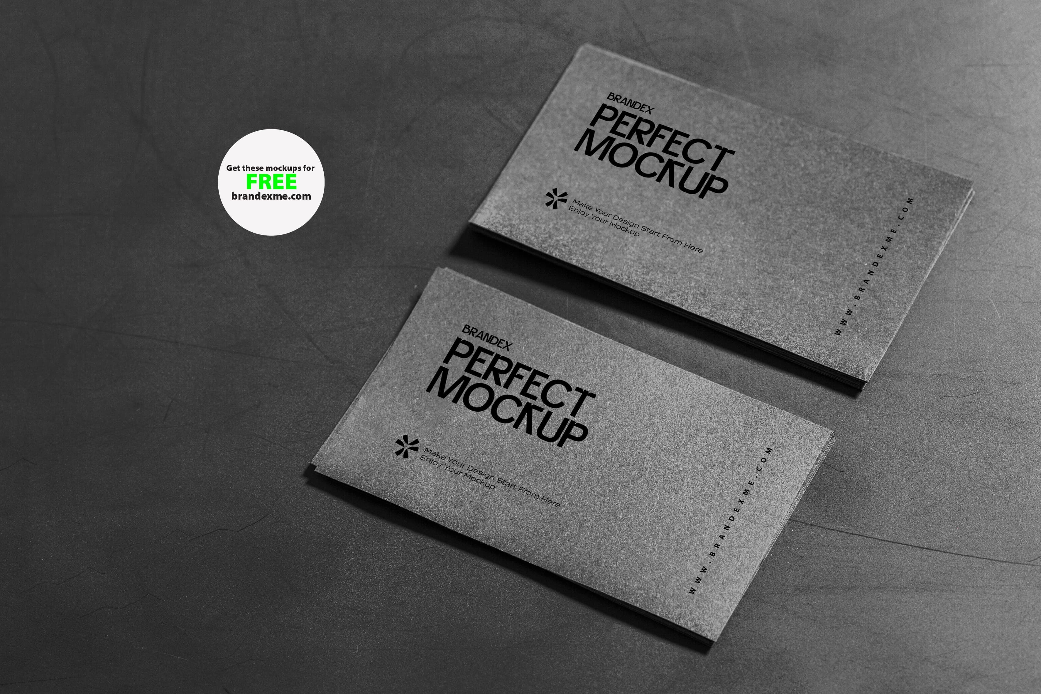 Sleek dark business card mockup