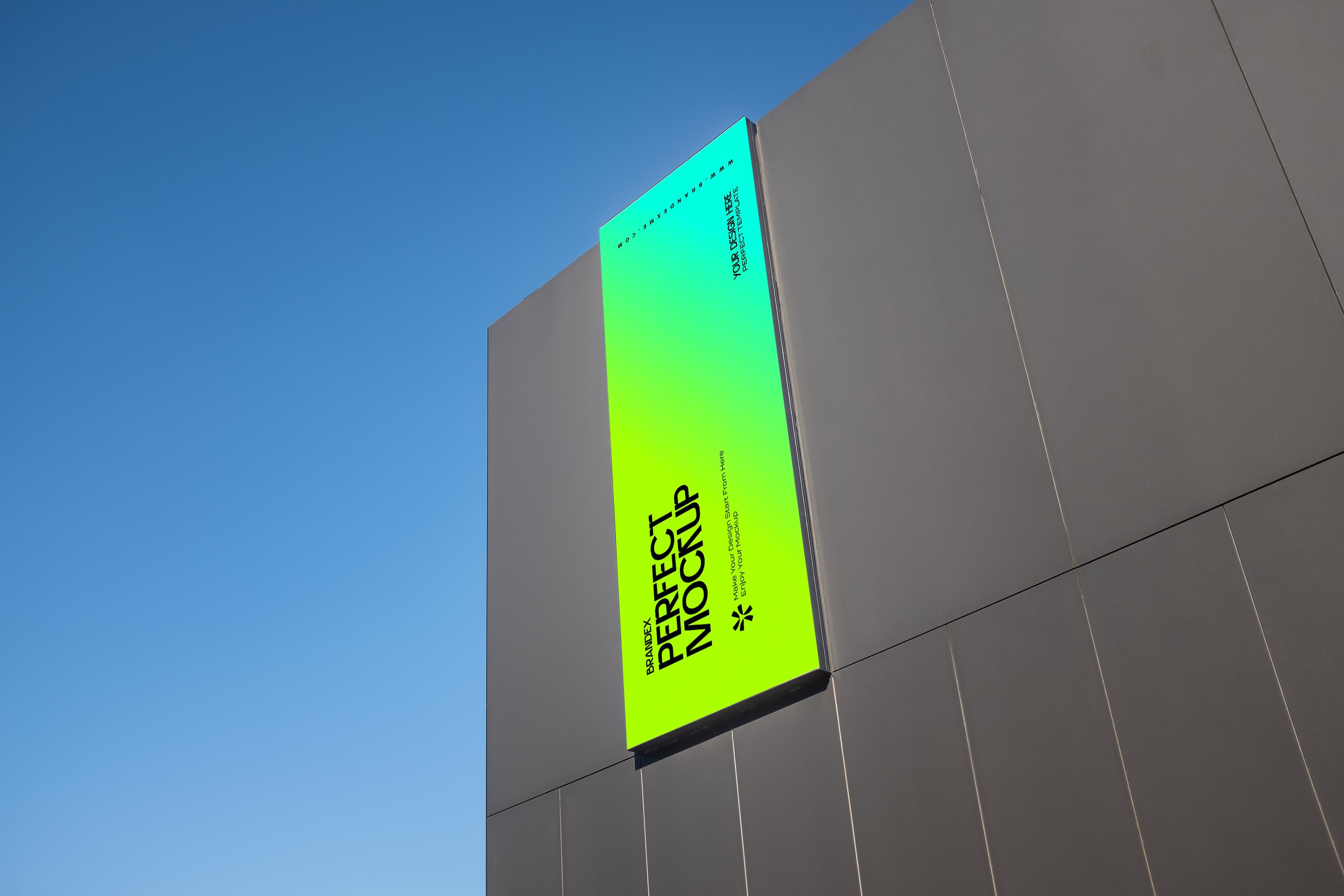 Gradient vertical billboard mockup